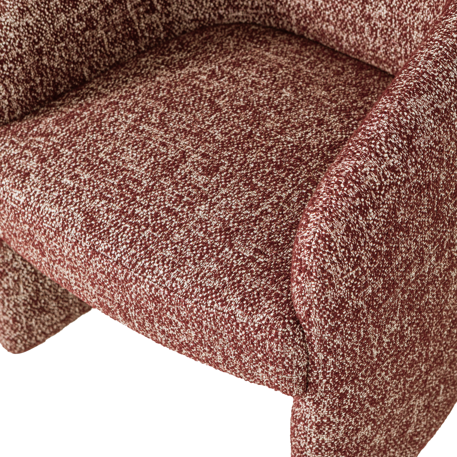 CORDO Rolling Armchair in Rust Brown Mélange