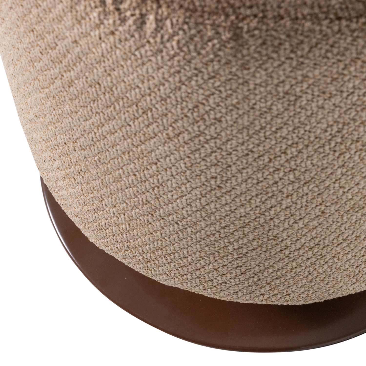 ISLEN Swivel Pouf Light Brown