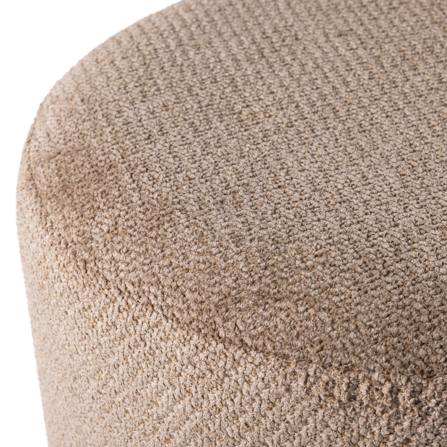 ISLEN Swivel Pouf Light Brown
