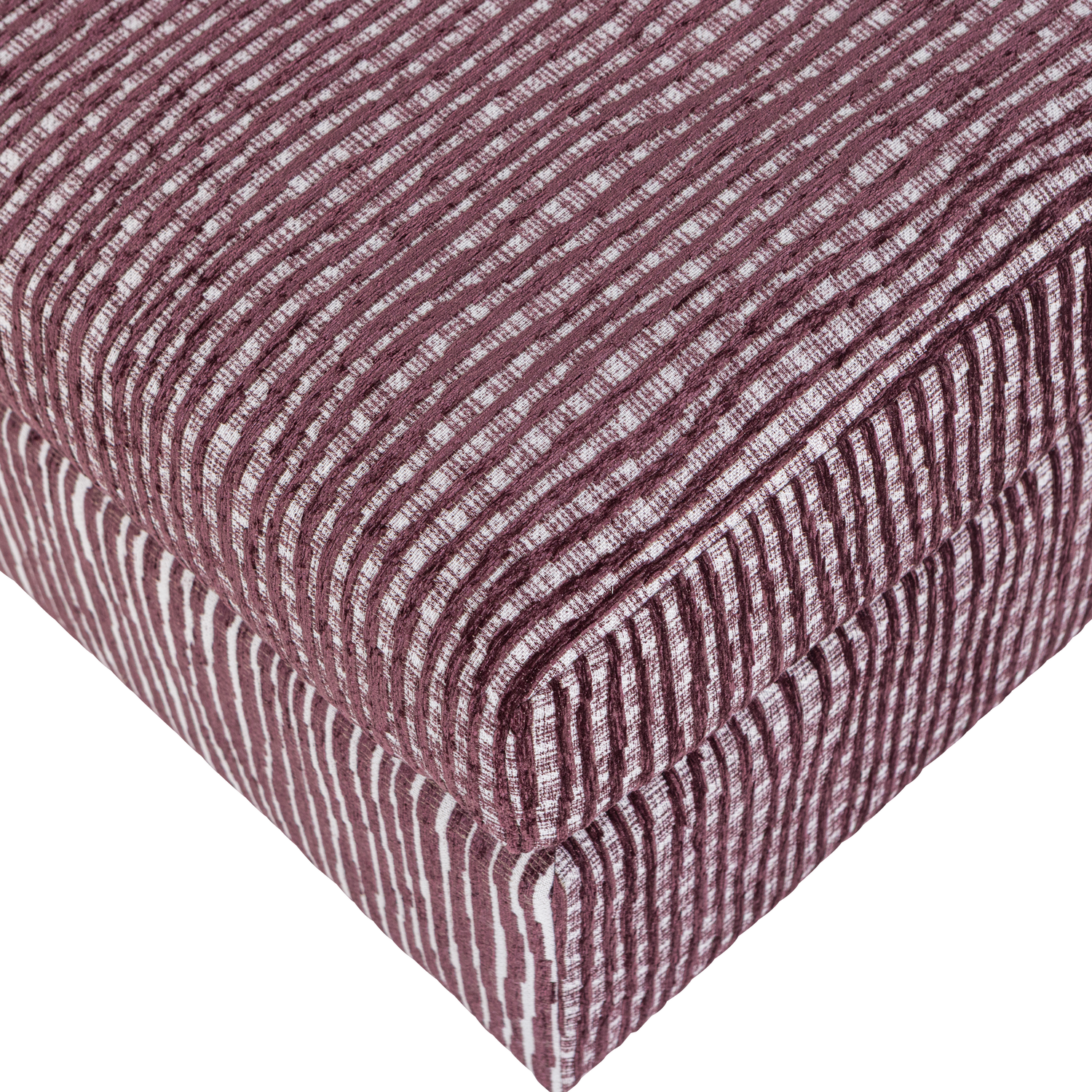 Burgundy and Gray LOU Pouf