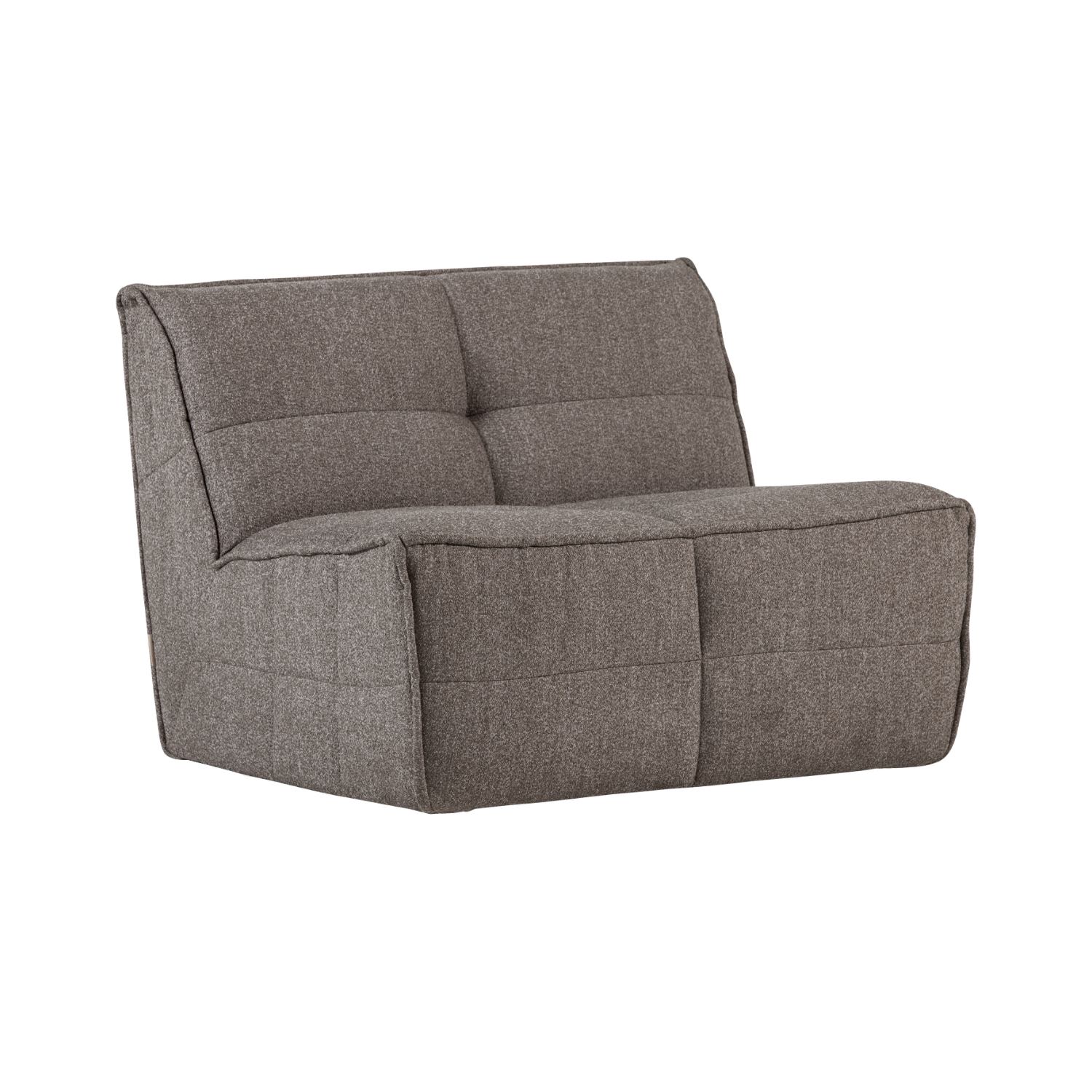 Chair / CLUSTER module gray-brown bouclé