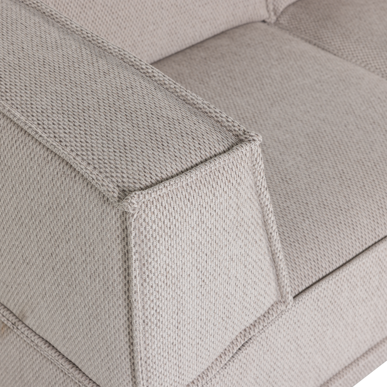 Right-facing Corner Sofa MANU Beige Chenille
