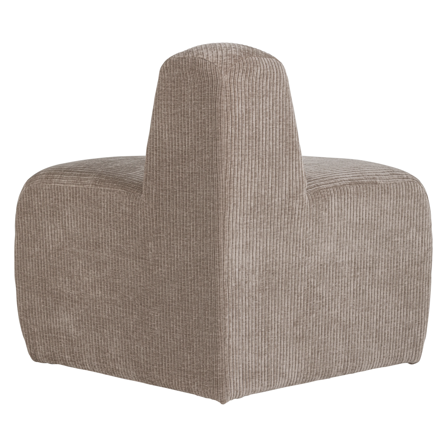 MOJO BENCH Modular Sofa - Rounded Corner Element in Beige Corduroy