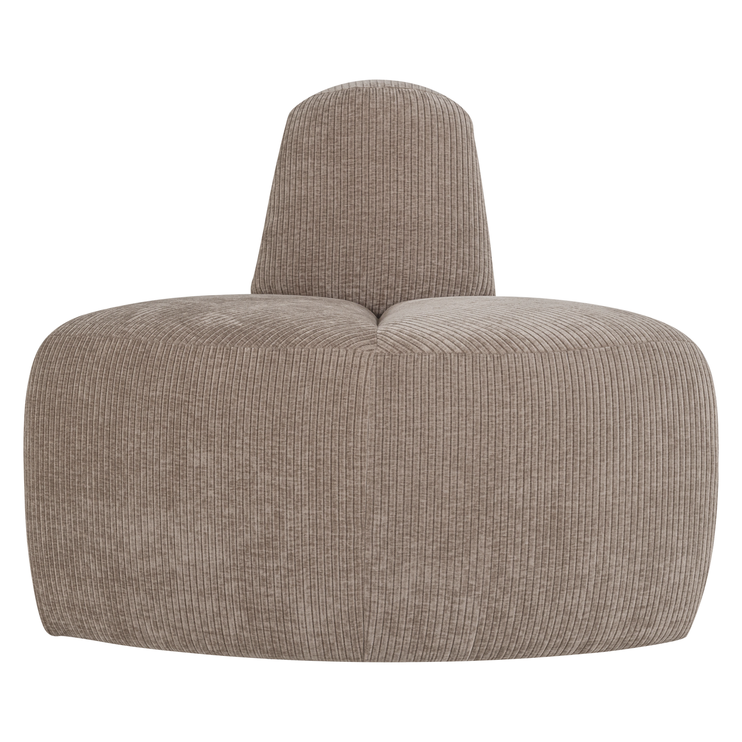 MOJO BENCH Modular Sofa - Rounded Corner Element in Beige Corduroy