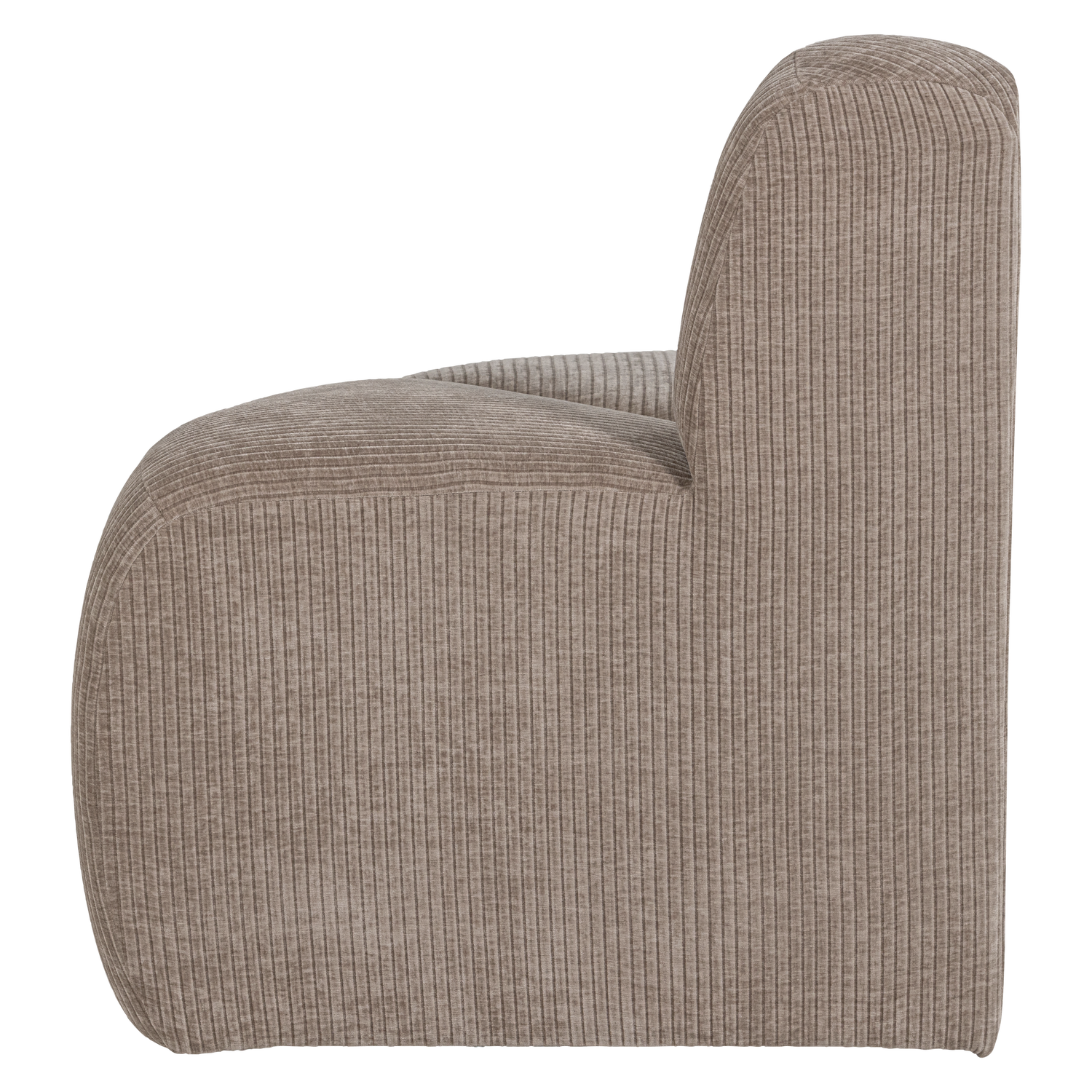 MOJO BENCH Modular Sofa - Rounded Corner Element in Beige Corduroy
