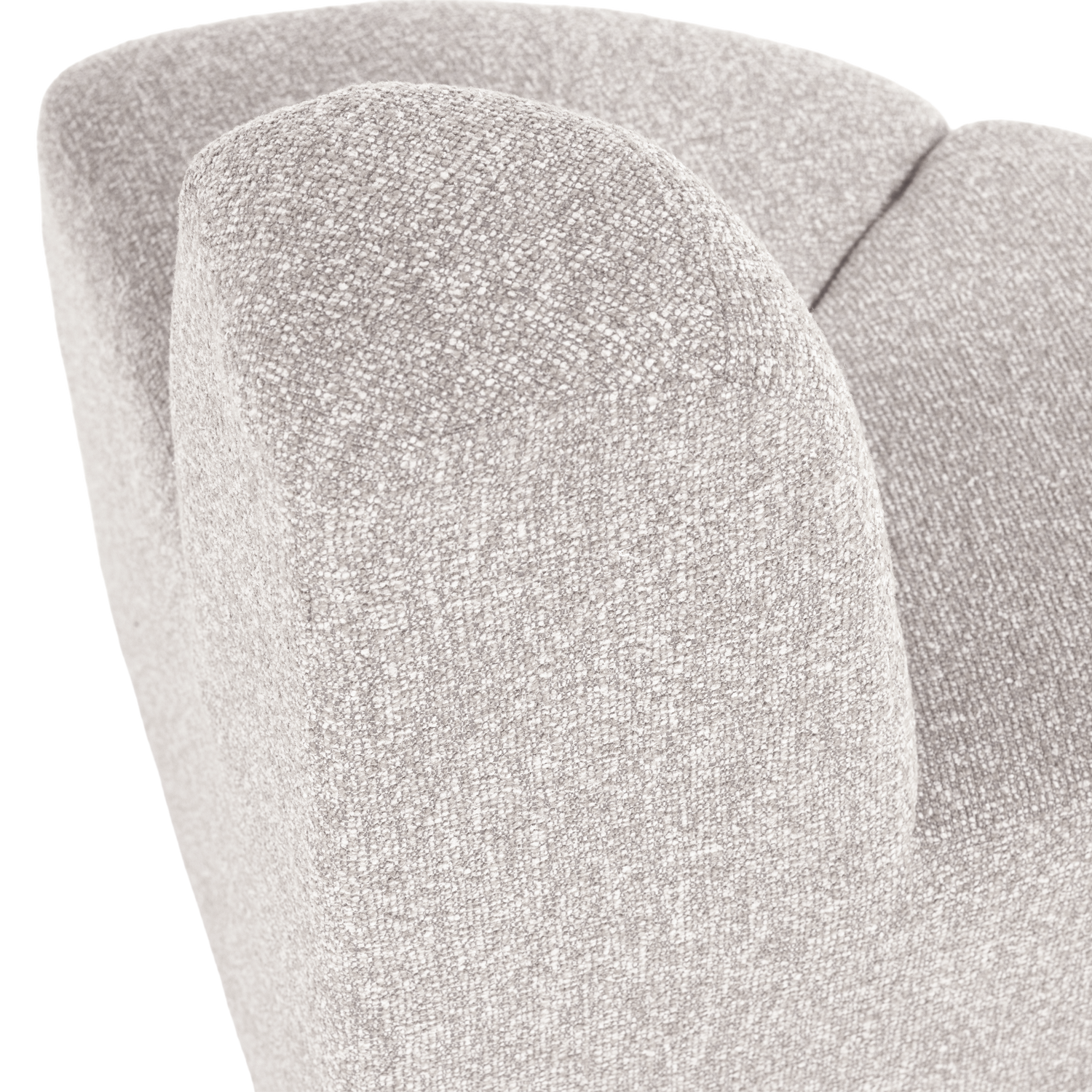 MOJO BENCH Modular Sofa - Rounded Corner Element in Ecru Bouclé