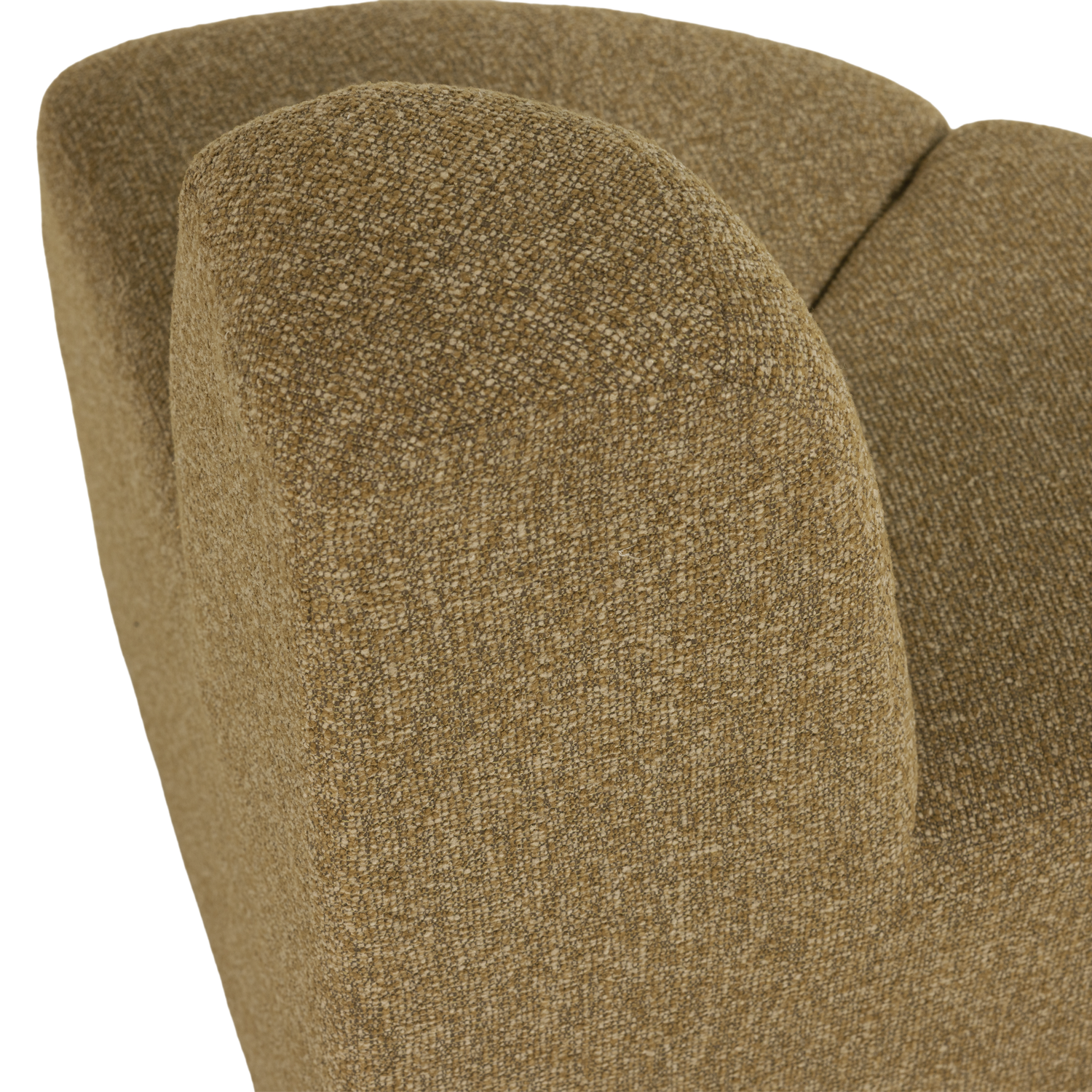 MOJO BENCH Modular Sofa - Rounded Corner Element in Honey Bouclé