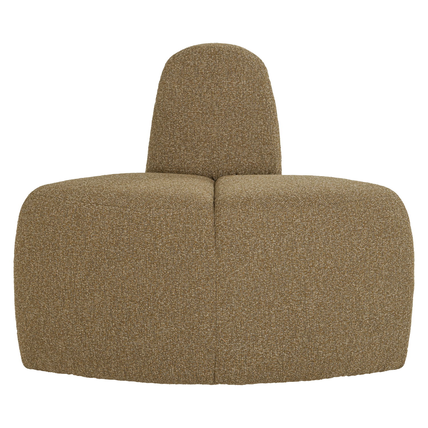MOJO BENCH Modular Sofa - Rounded Corner Element in Honey Bouclé