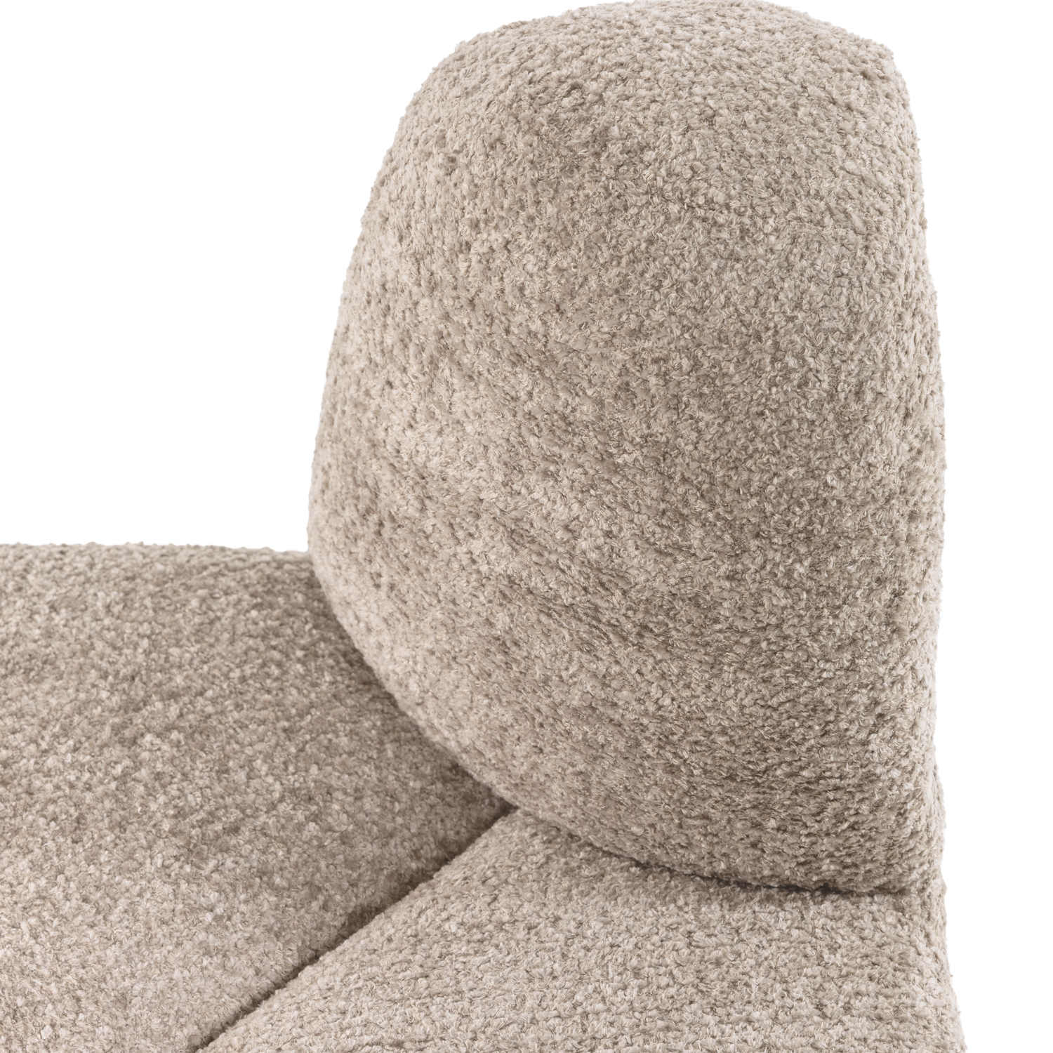 MOJO BENCH Modular Sofa - Rounded Corner Element in Beige Chenille