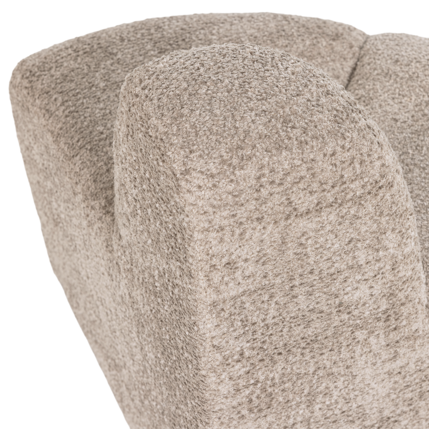 MOJO BENCH Modular Sofa - Rounded Corner Element in Beige Chenille