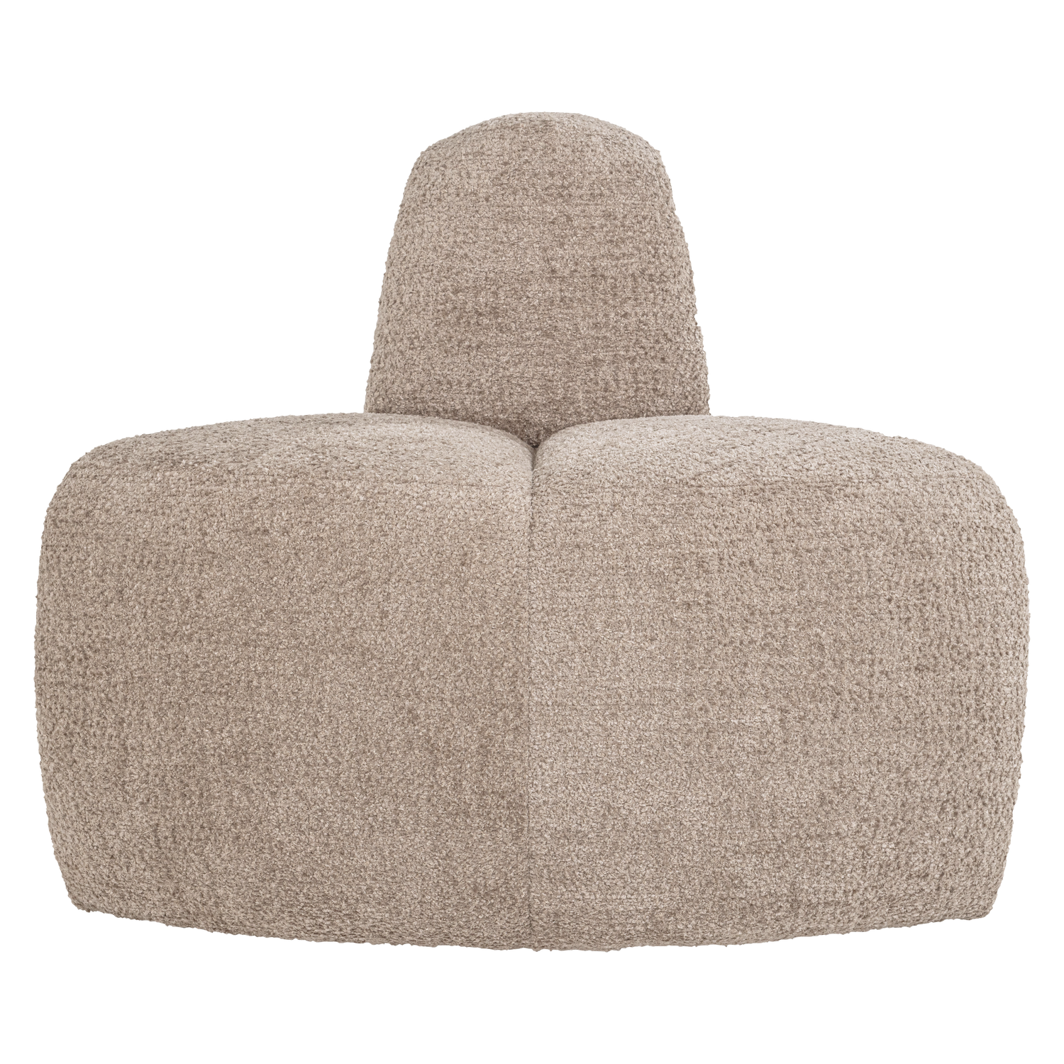 MOJO BENCH Modular Sofa - Rounded Corner Element in Beige Chenille