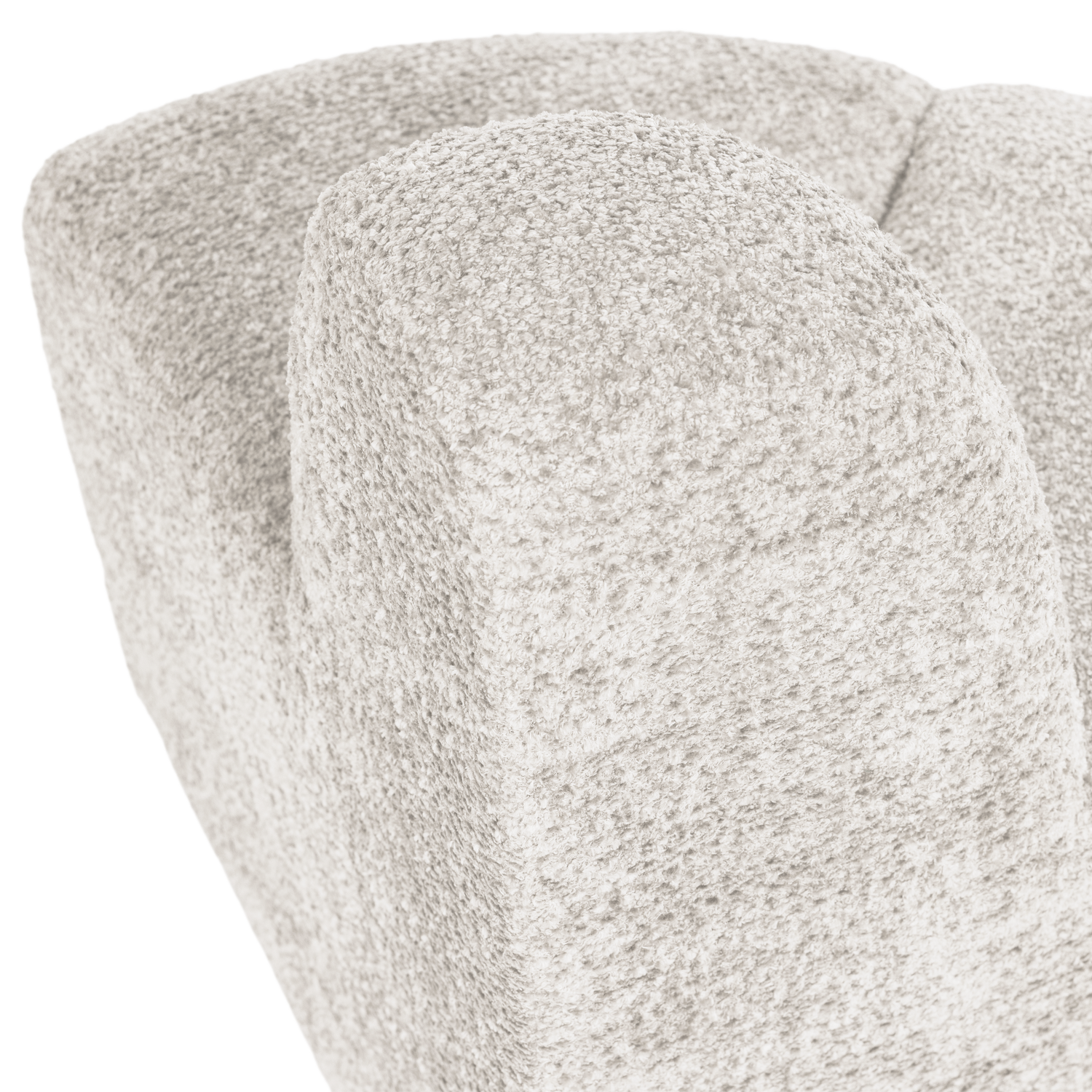 MOJO BENCH Modular Sofa - Rounded Corner Element in Ecru Chenille