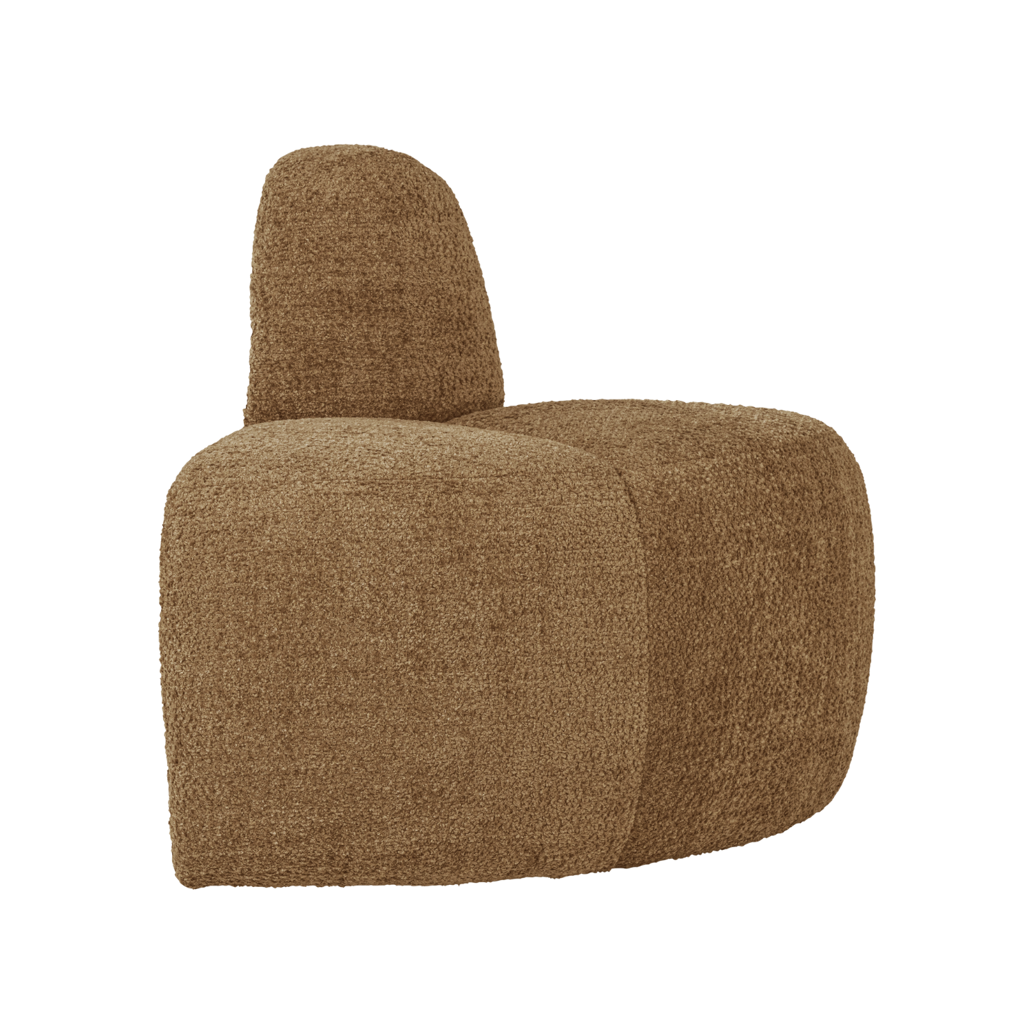 MOJO BENCH Modular Sofa - Rounded Corner Element in Honey Chenille