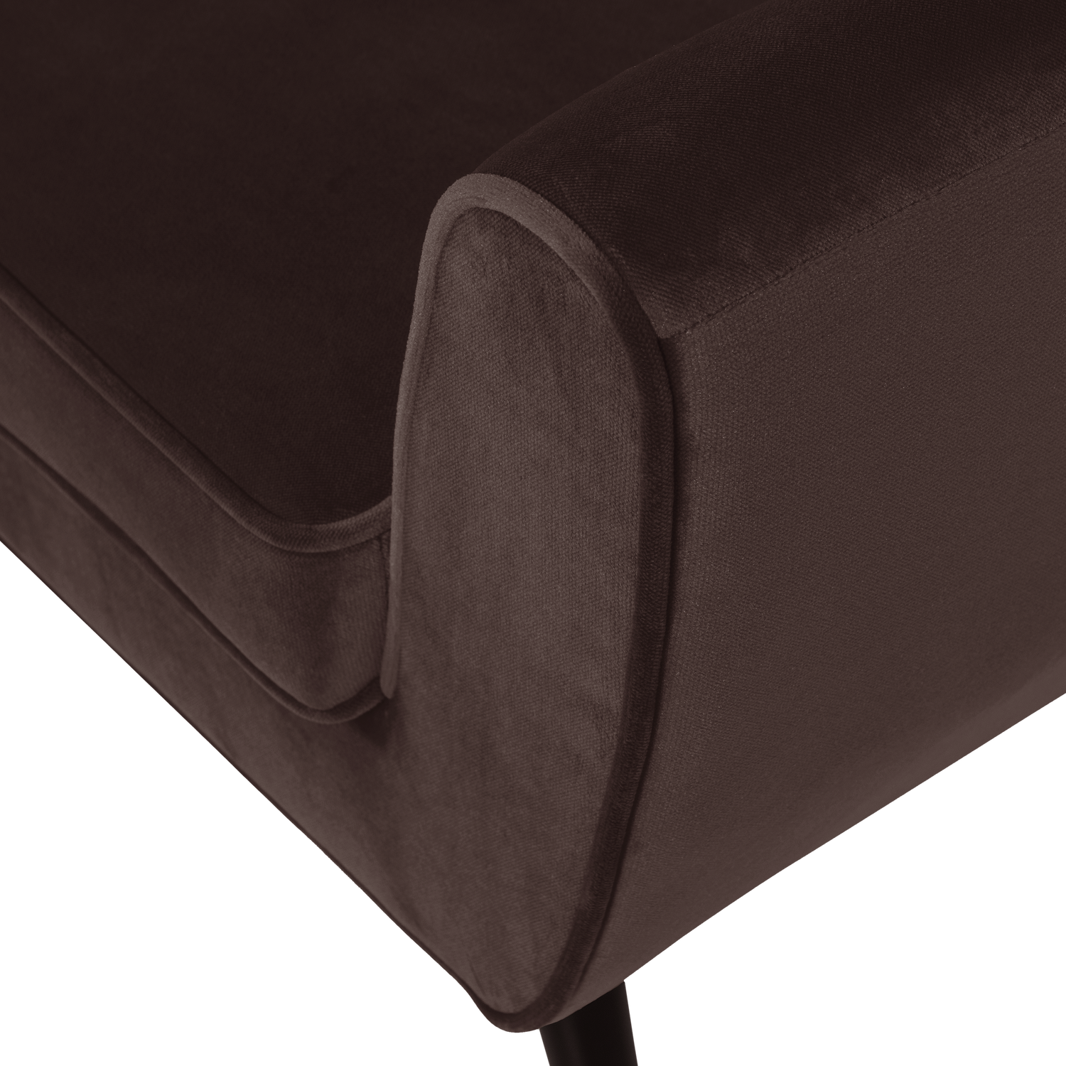 Chocolate Velvet Armchair ROCCO
