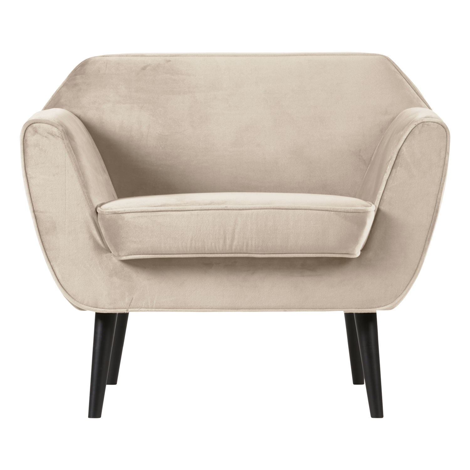 Velvet Armchair ROCCO Broken White