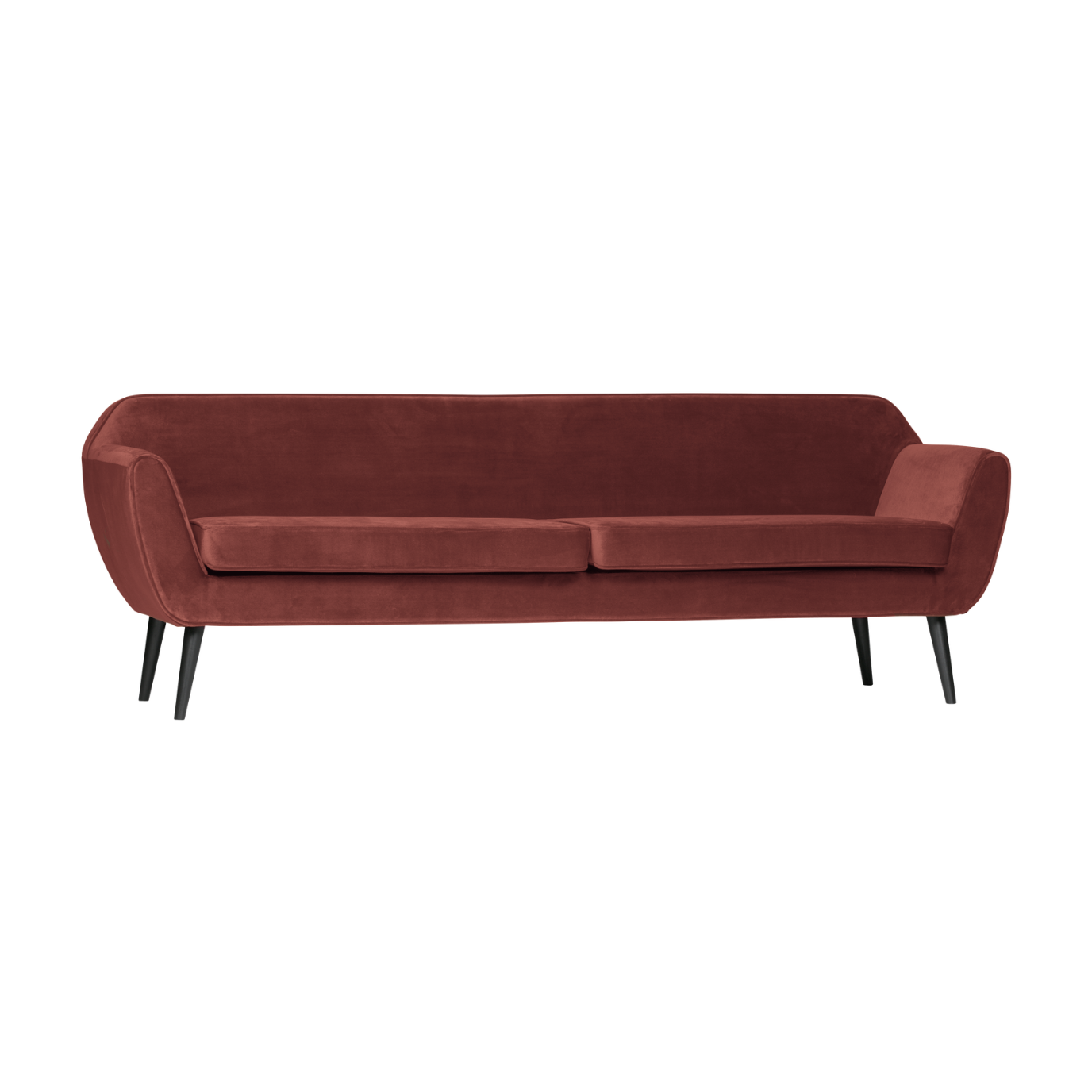 Burgundy 4-Seater Velvet Sofa ROCCO