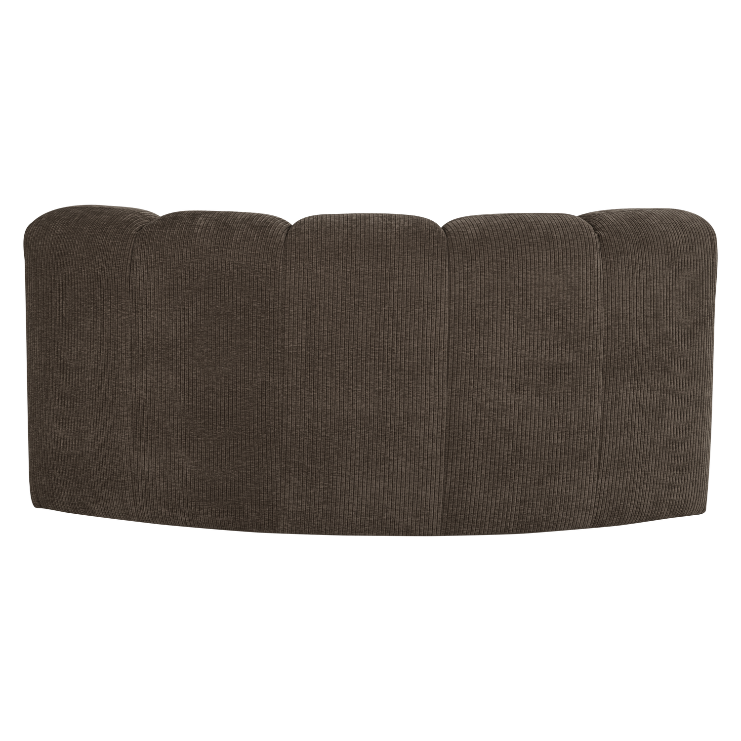 MOJO BENCH Modular Sofa - Brown Curved Corner Element in Corduroy