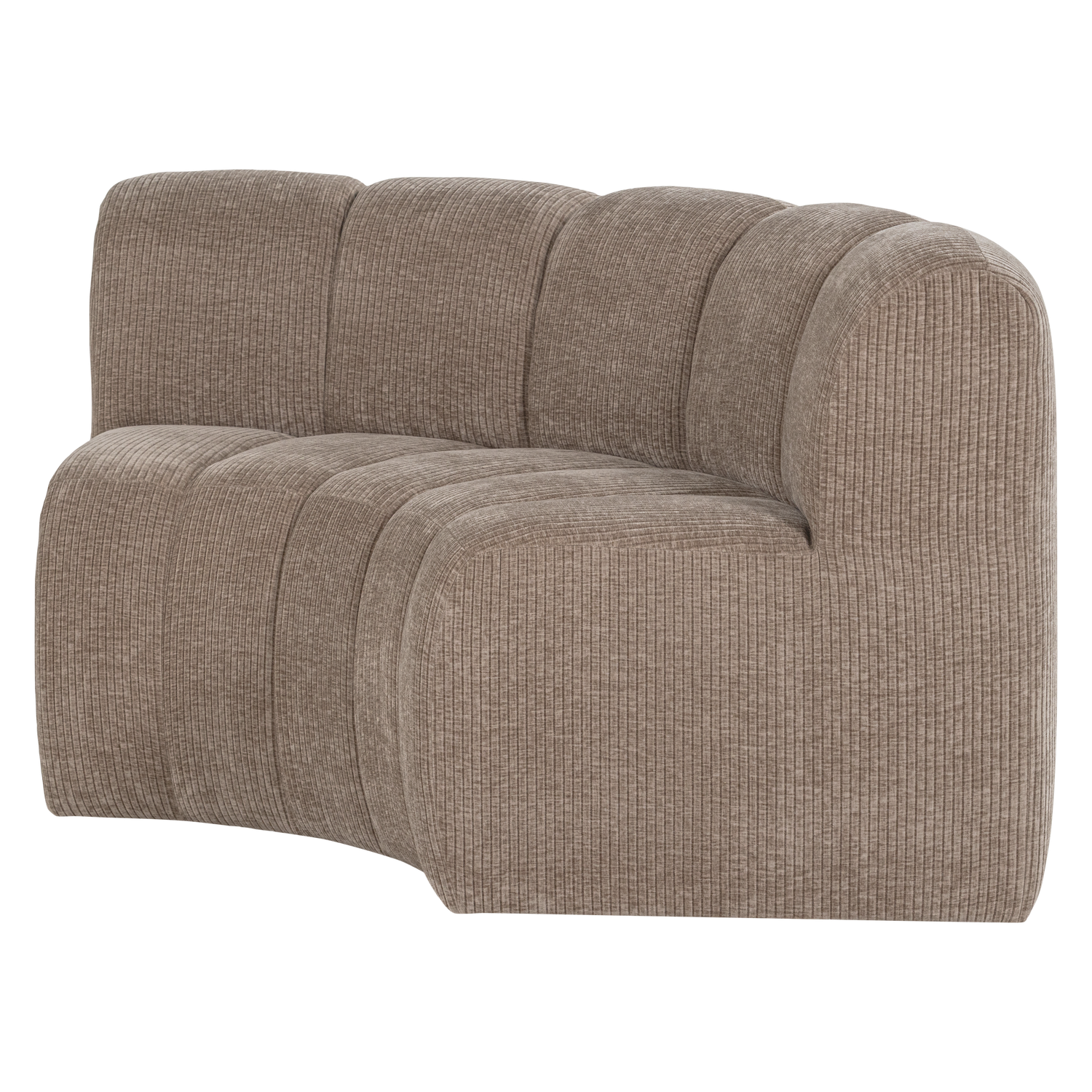 MOJO BENCH Modular Sofa - Beige Curved Corner Element in Corduroy