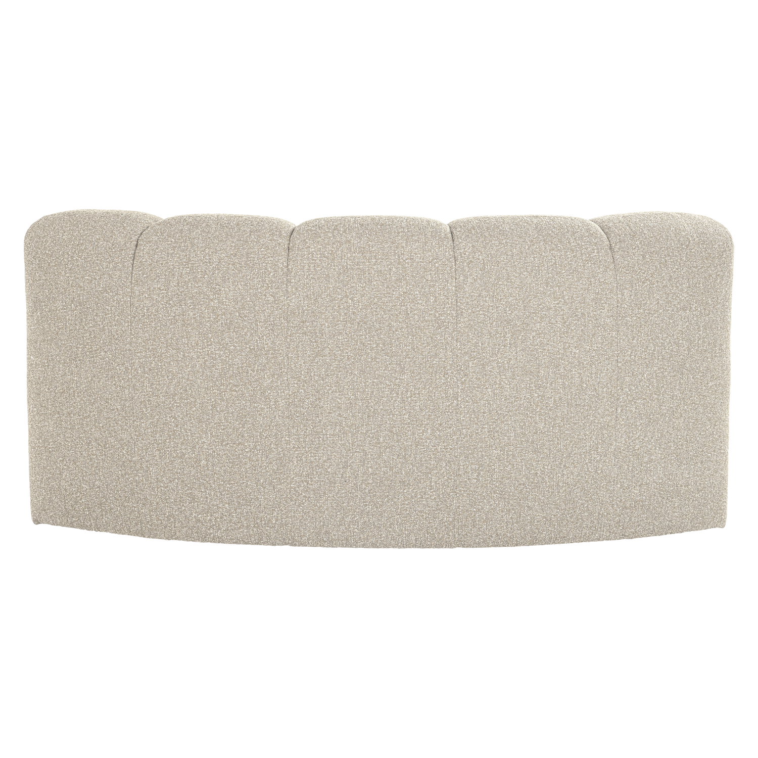 MOJO BENCH Modular Sofa - Curved Corner Element in Beige Bouclé