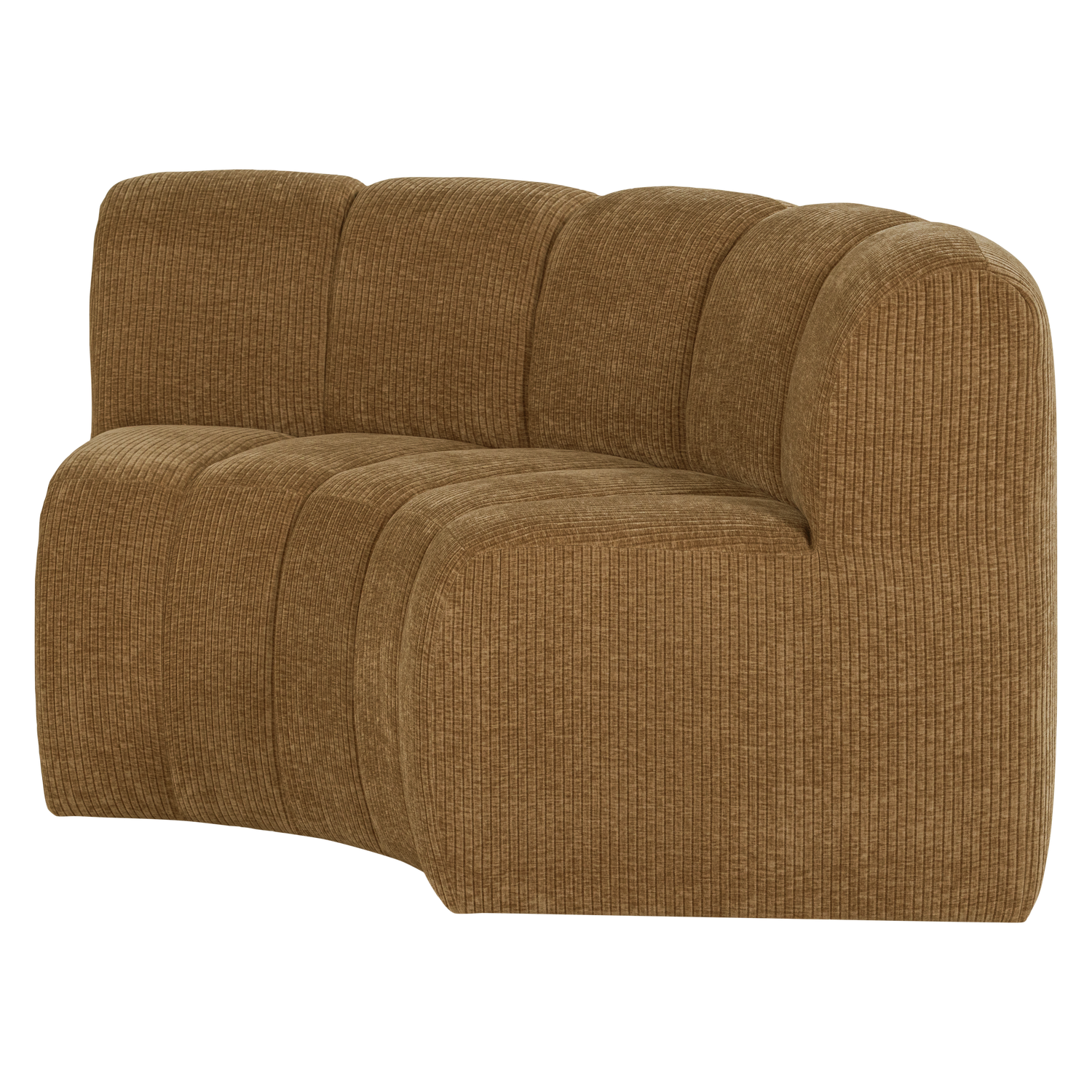MOJO BENCH Modular Sofa - Honey Corduroy Curved Corner Element