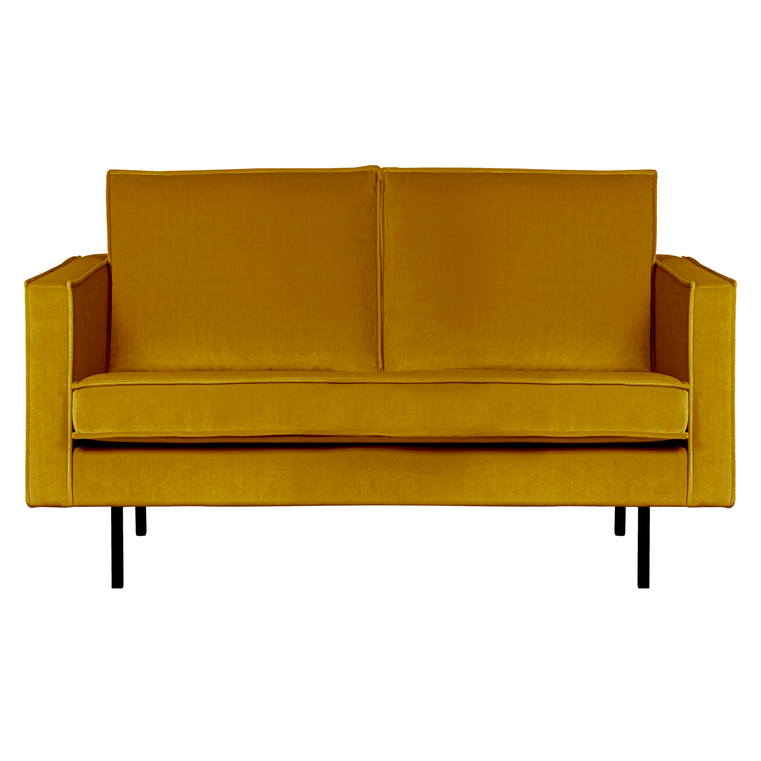 Mustard Velvet 2-Seater Sofa RODEO