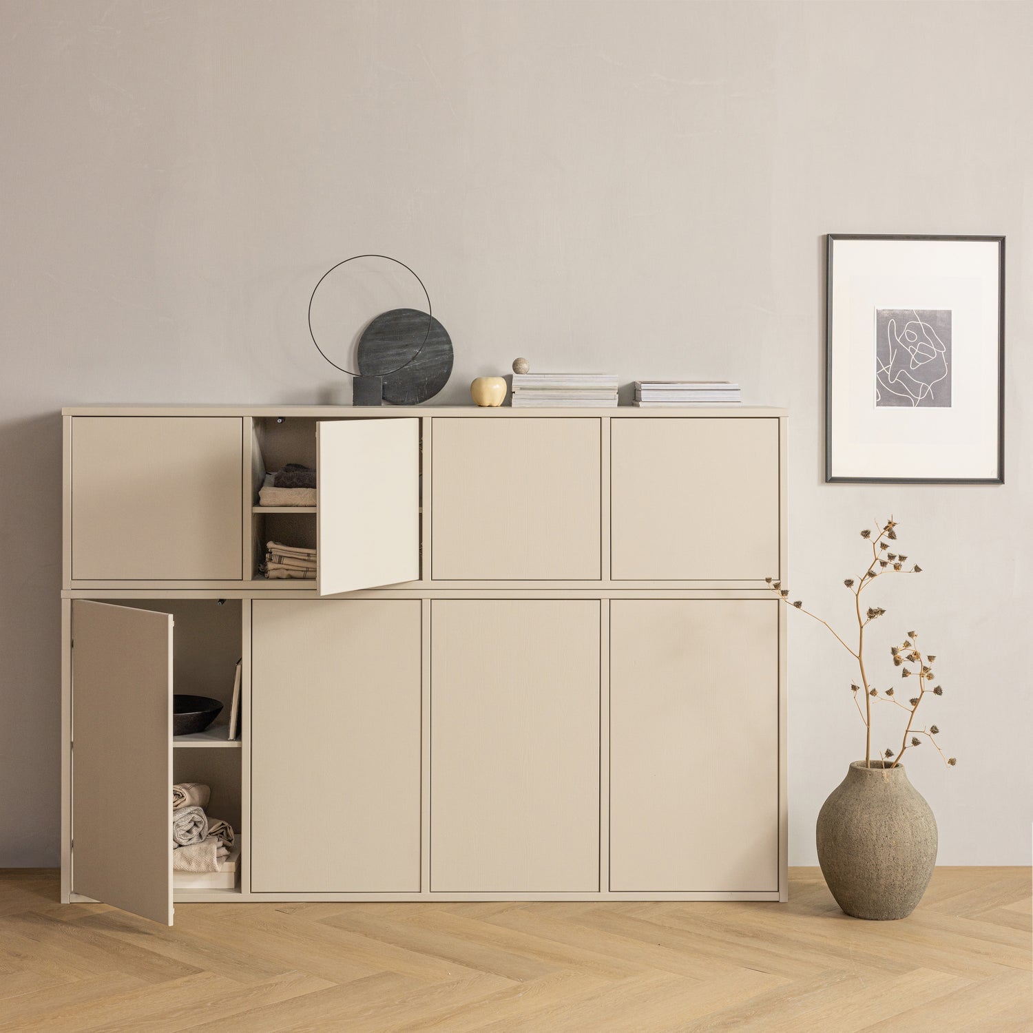 MEREL Cream TV Cabinet