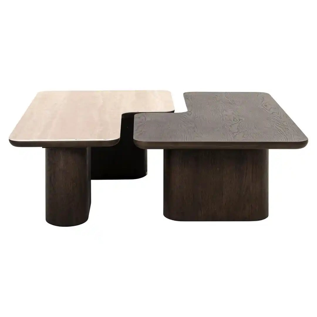 NANDO Couchtisch-Set Eichenfurnier