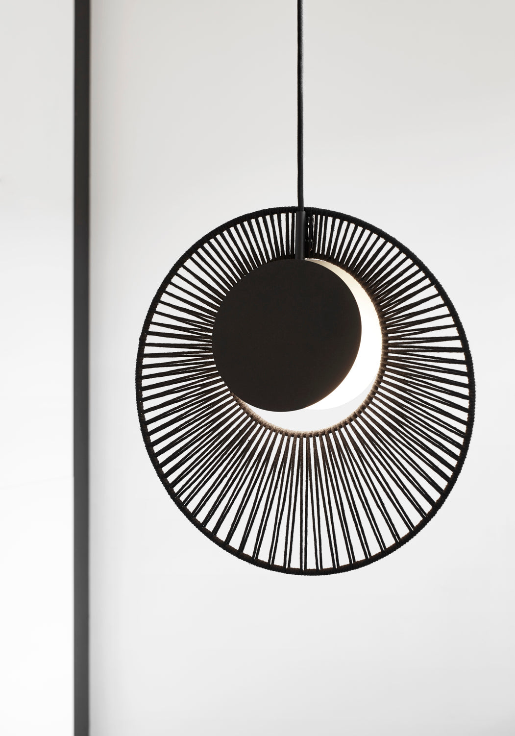 Hanging lamp Oyster black