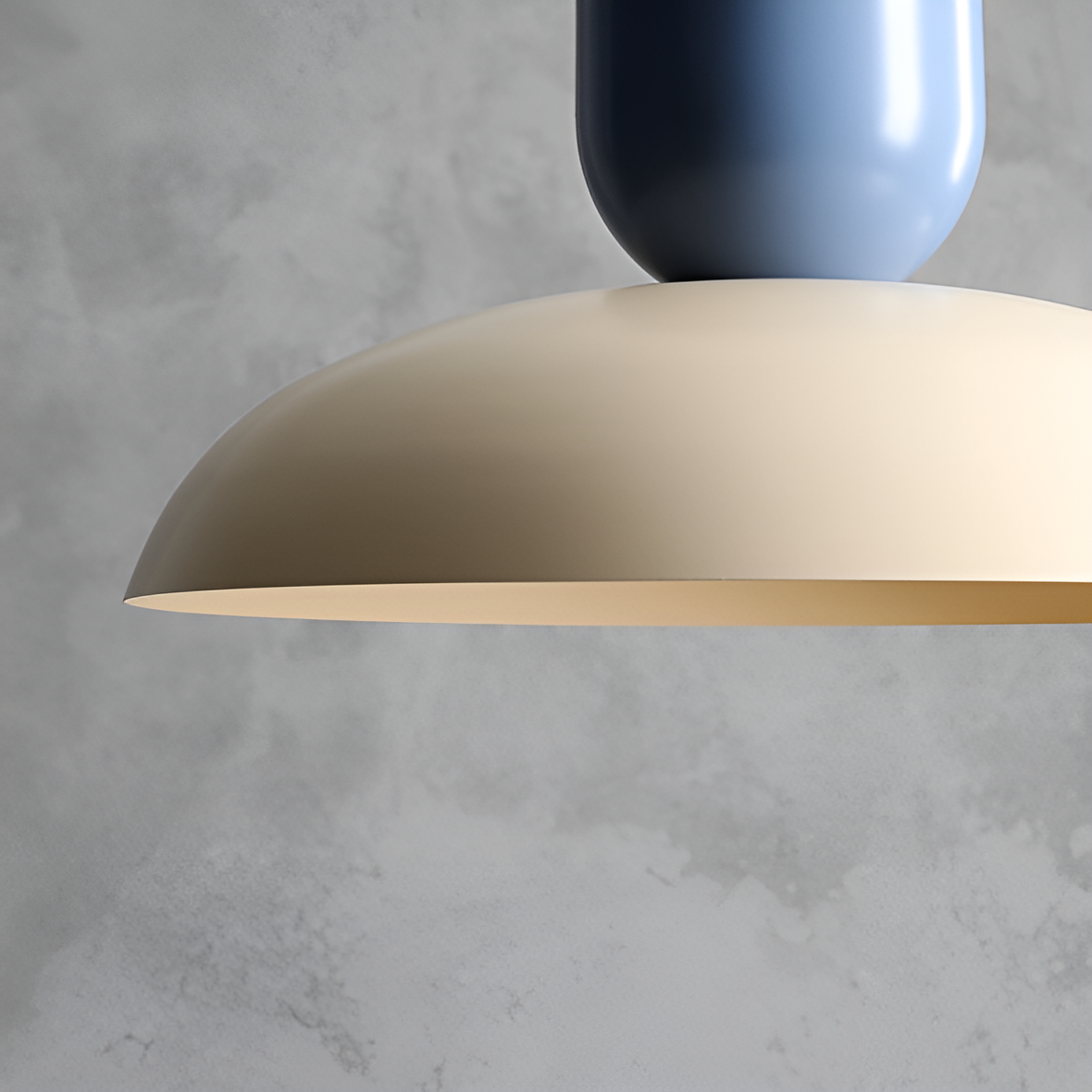 Lampa wisząca ELLA kremowy z niebieskim