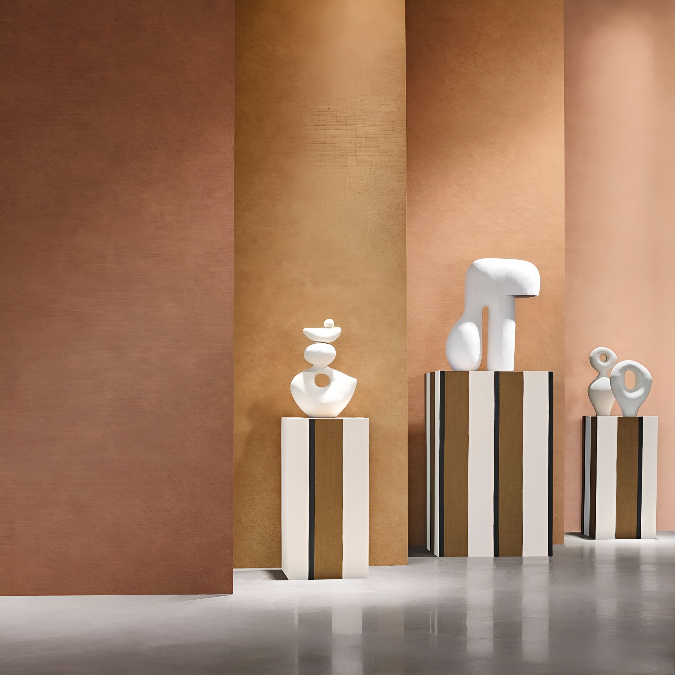 Structural wallpaper imitating canvas ARGILE - FAUVE rusty brown