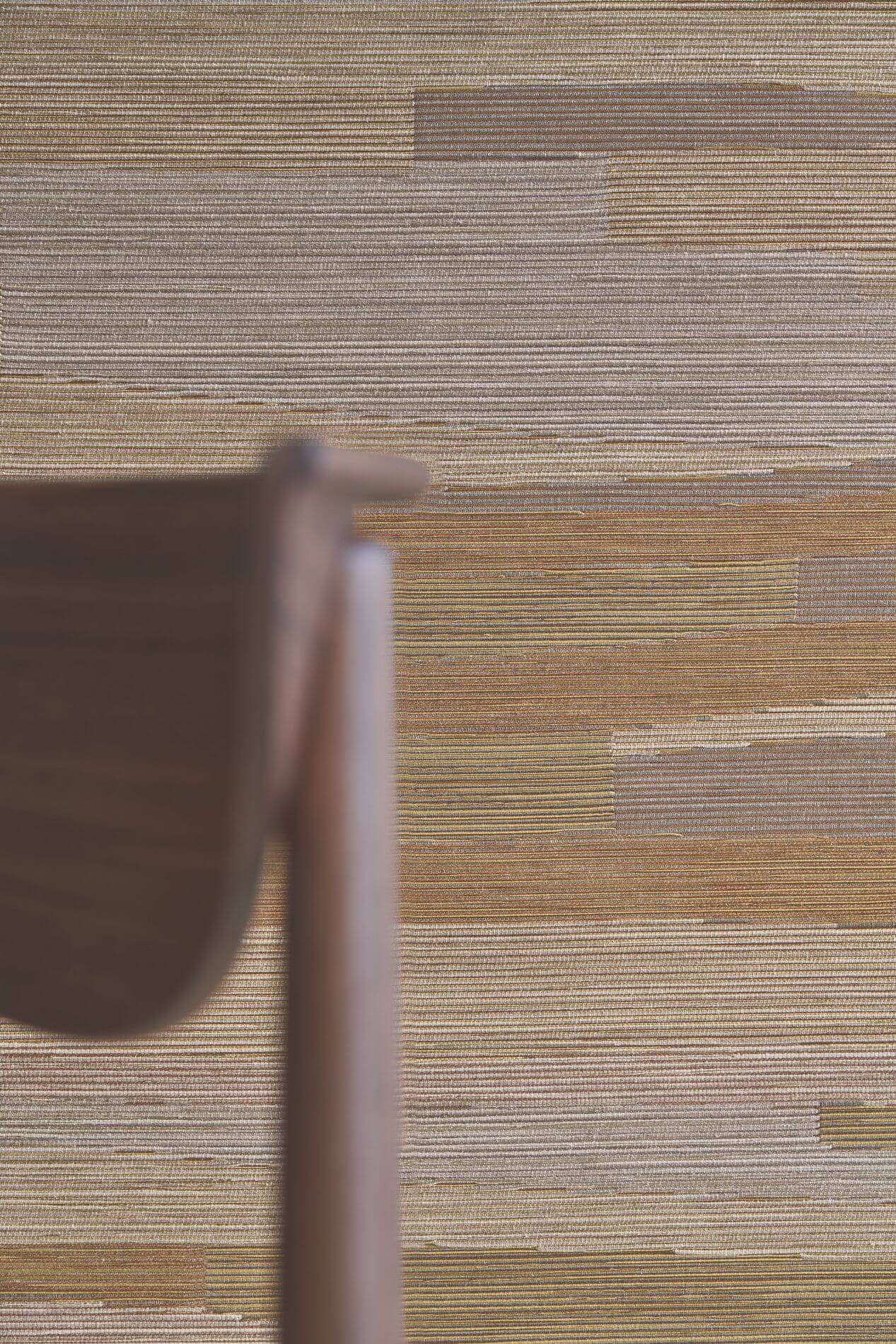 Textile wallpaper with a striped structure and jacquard weave HALANA - CAPPUCCINO coffee
