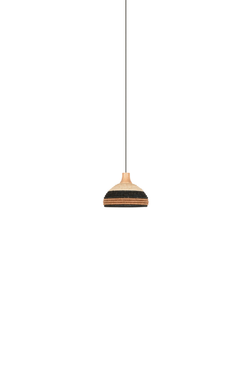 Hanging lamp brown with green