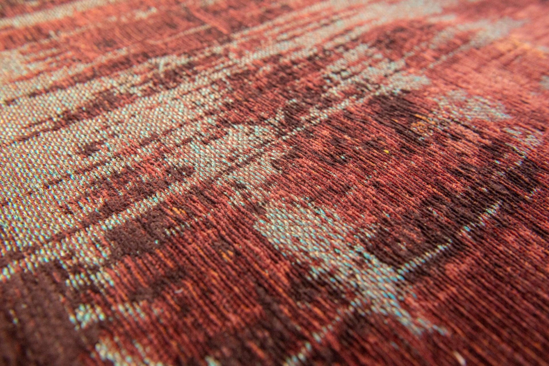 Round rug Streaks Nassau Red Red