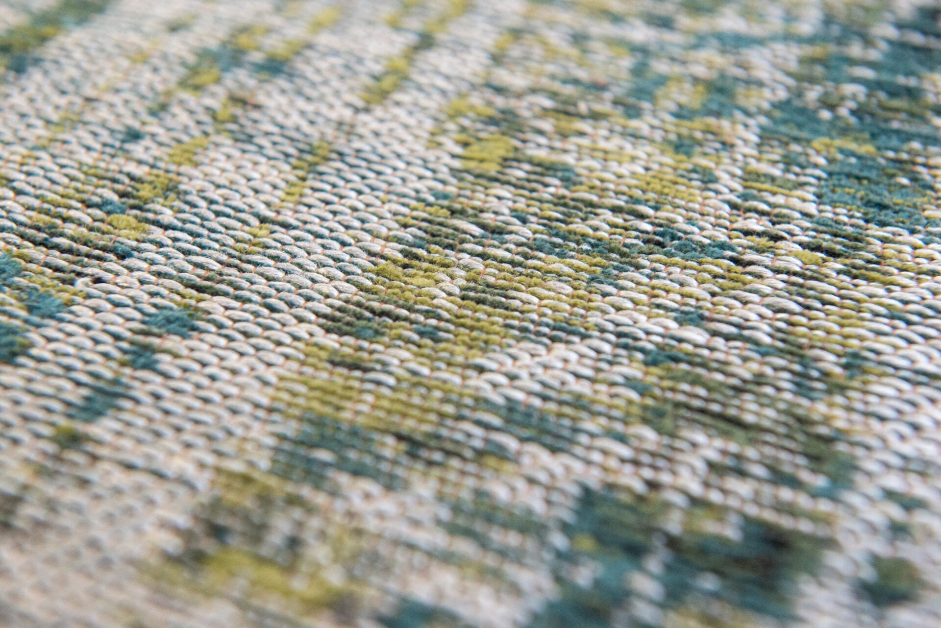 Round rug Streaks Glen Cove Green-Blue