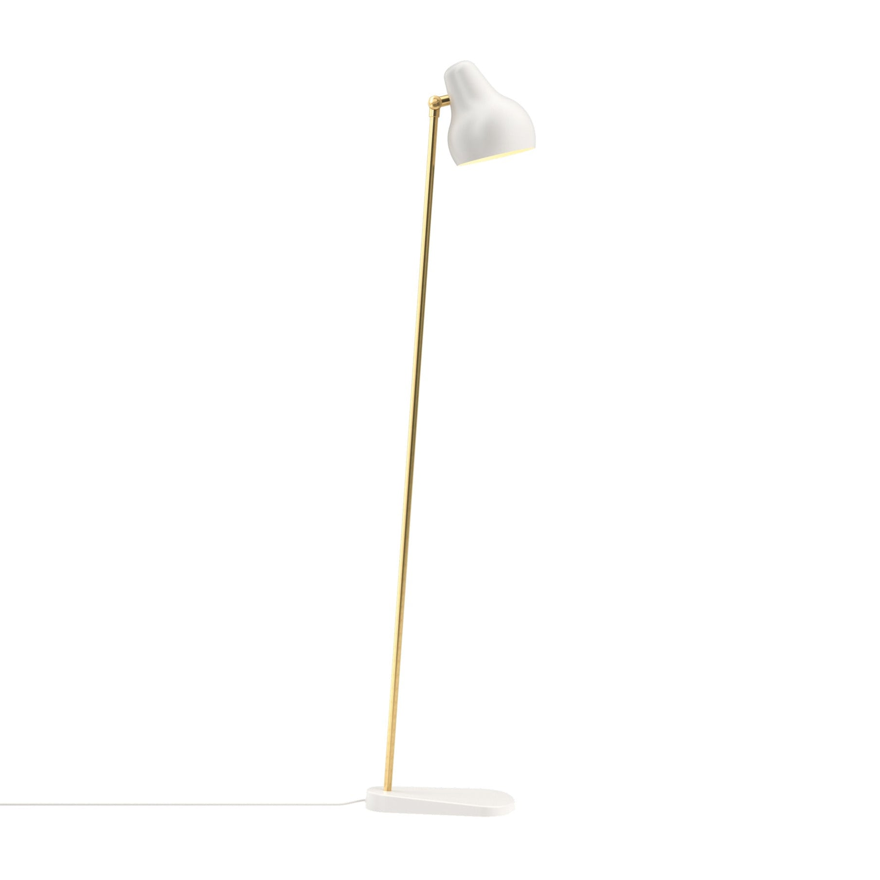Stehlampe VL 38 weiß mit goldener Veredelung