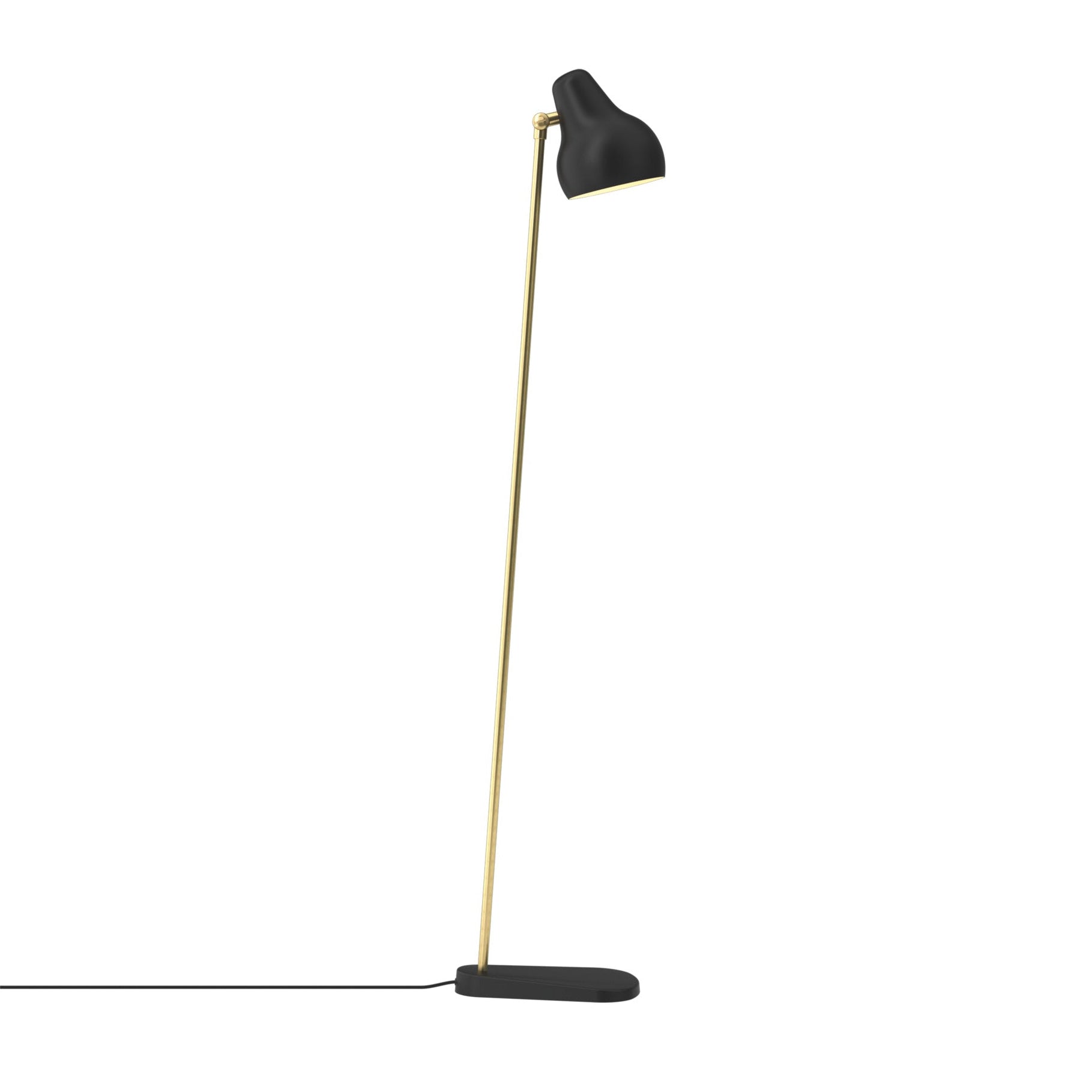 VL 38 floor lamp black with gold finish