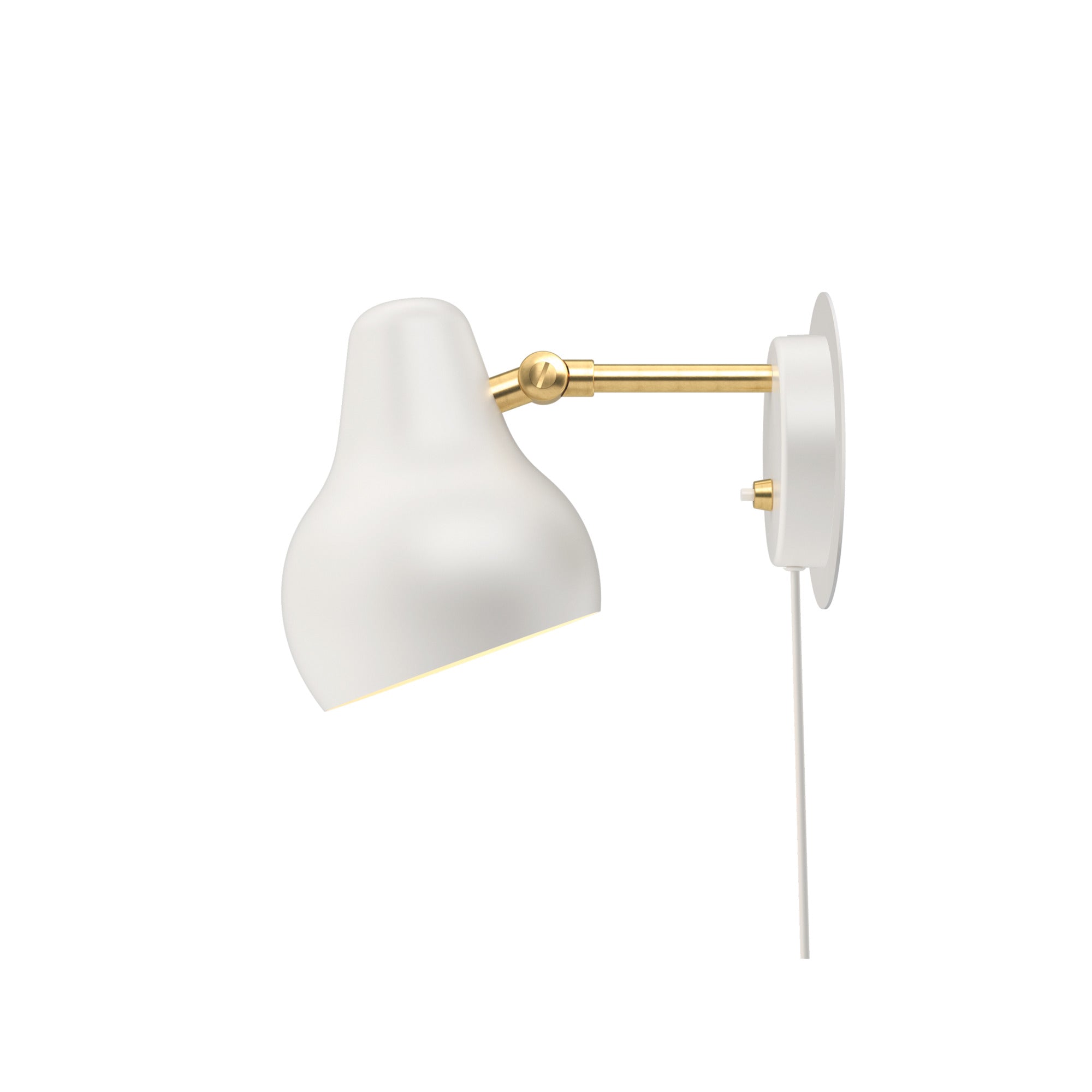 VL 38 wall lamp white with gold finish