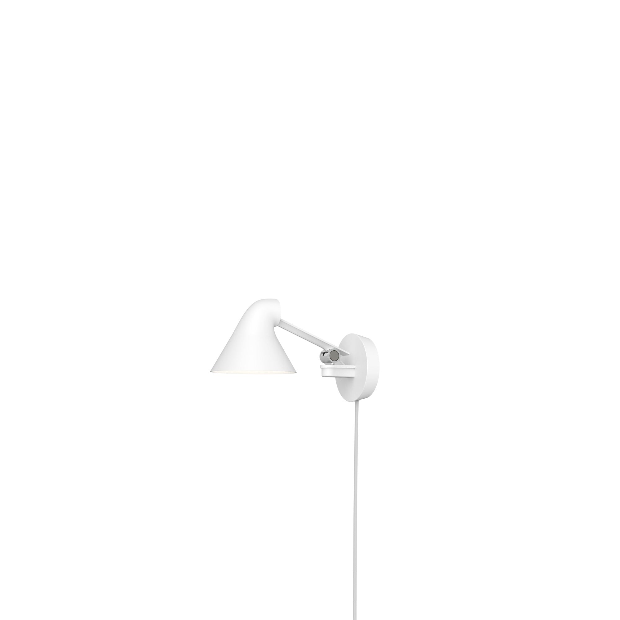 Adjustable wall lamp with arm NJP white