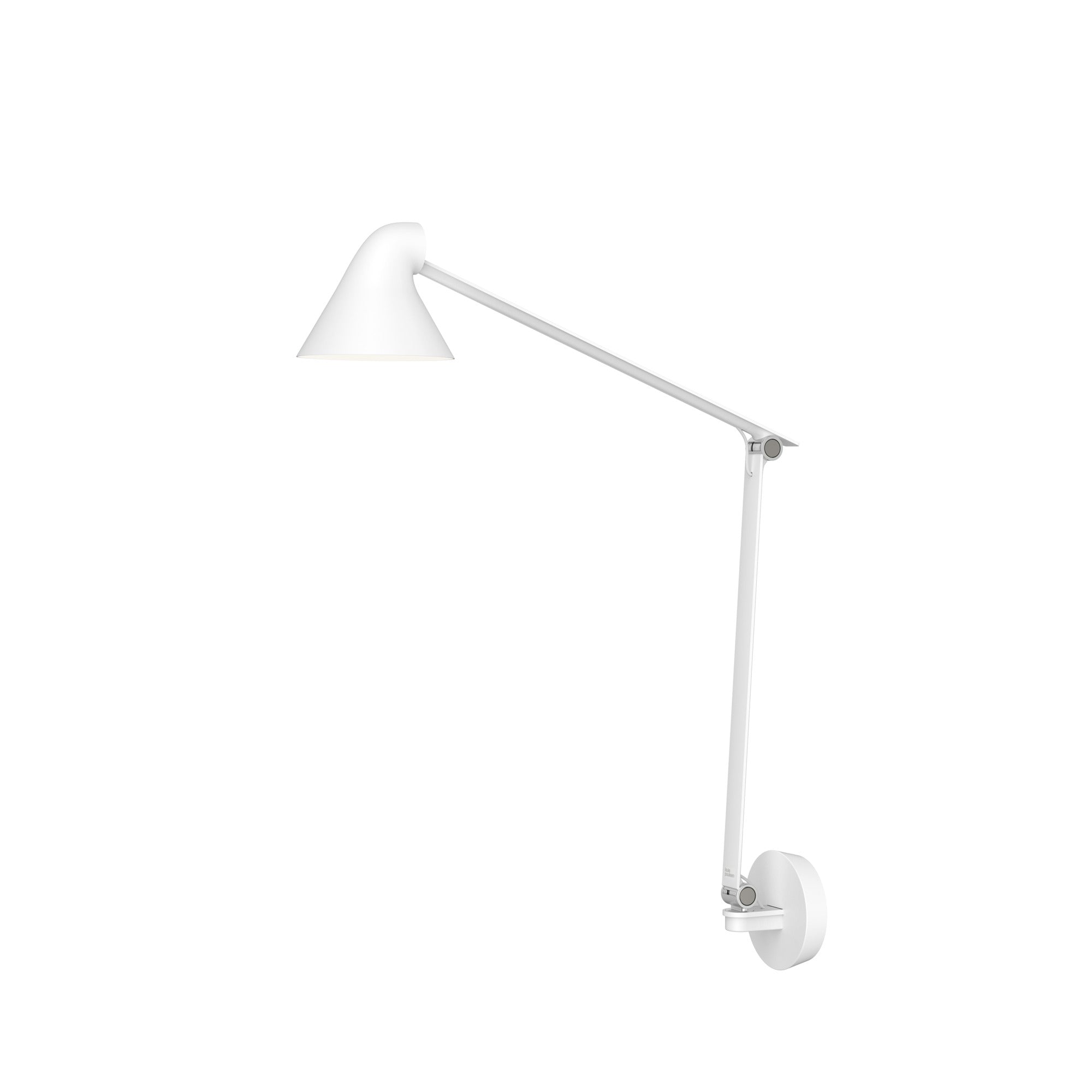 Adjustable wall lamp with arm NJP white