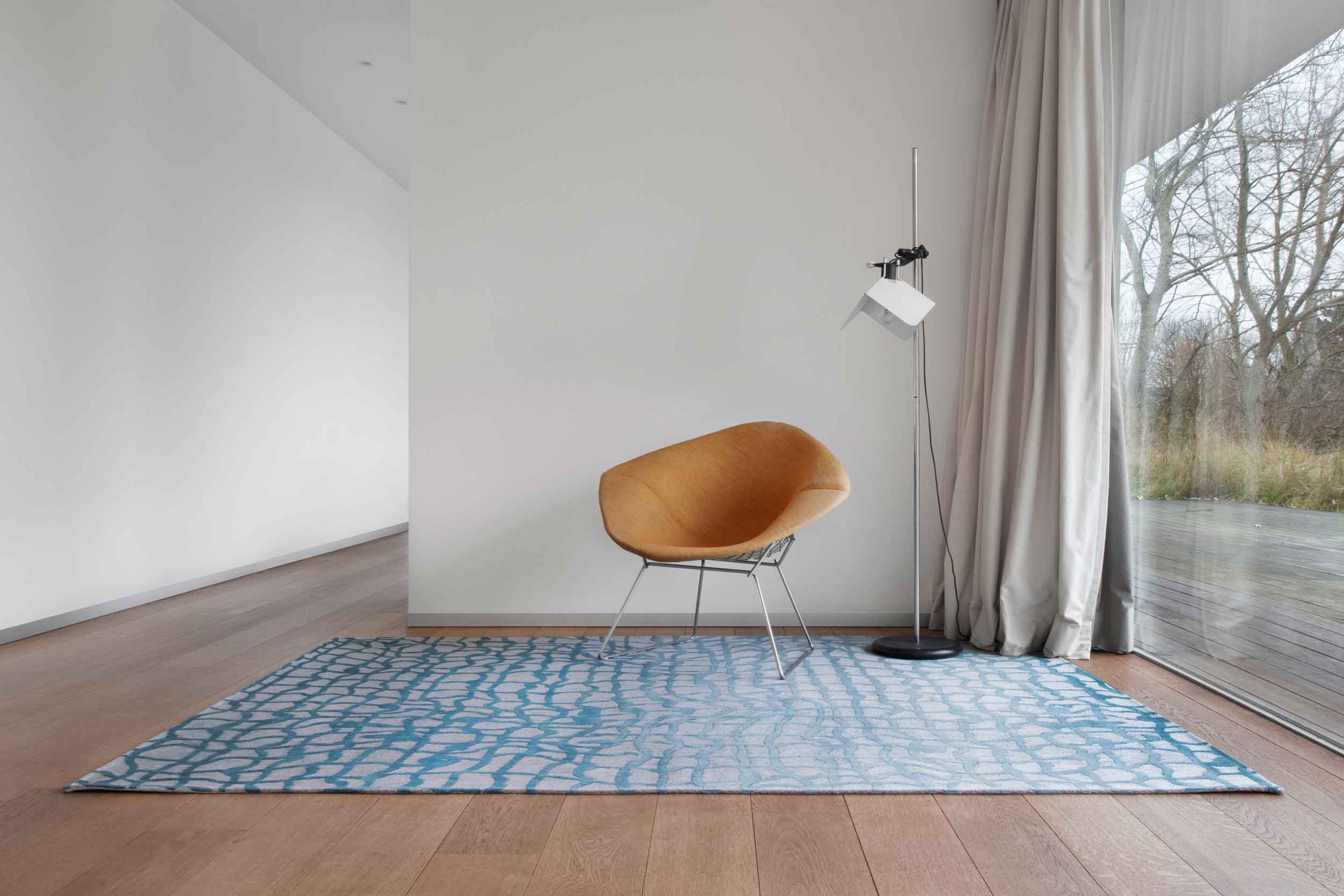 Dedalo blue marine gray-blue rug