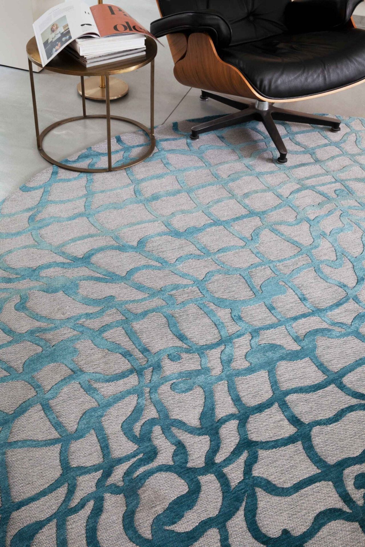 Dedalo blue marine gray-blue rug