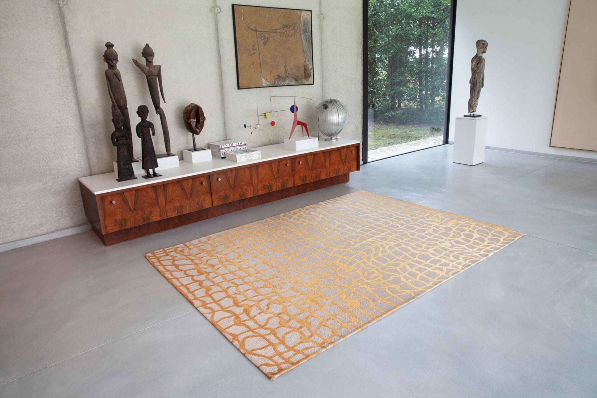 Dedalo Yellow Scarab rug orange