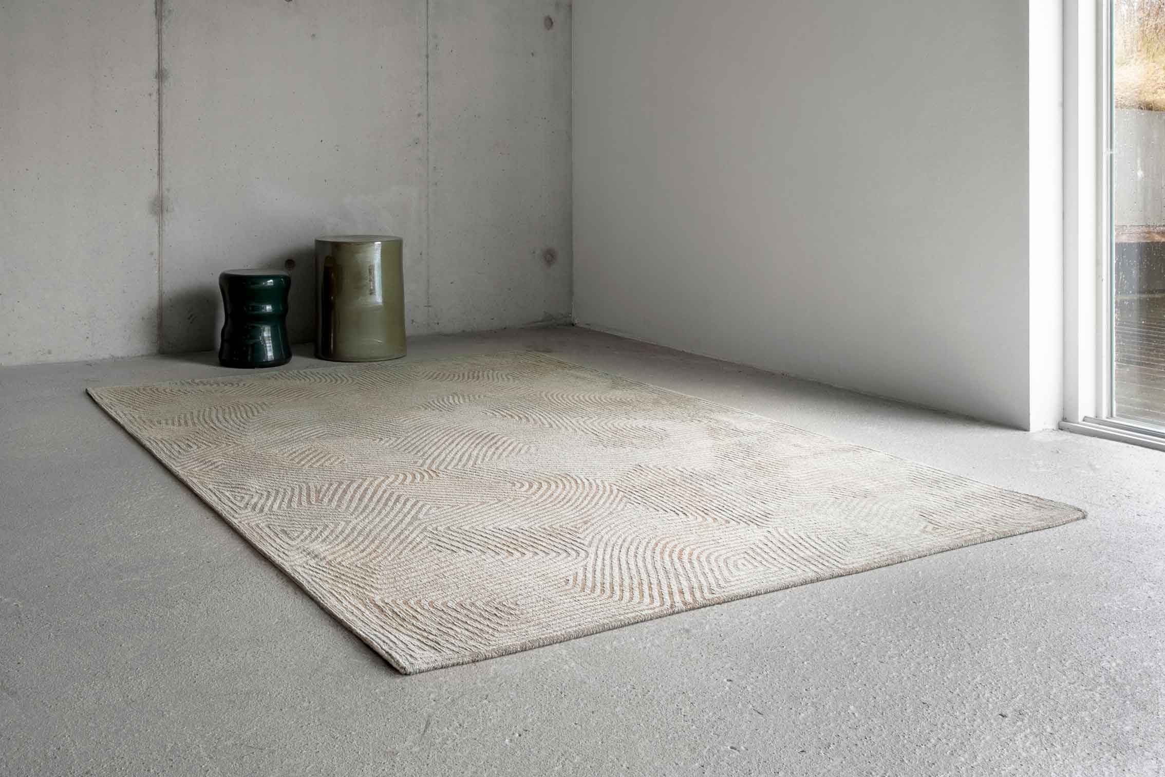 Coral shell beige beige rug