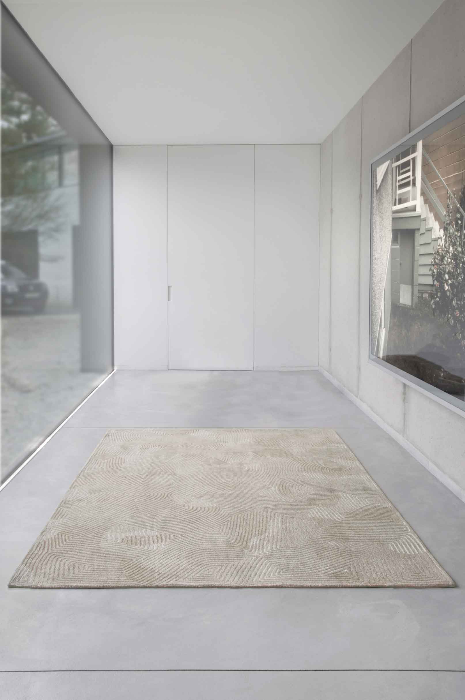 Coral shell beige beige rug