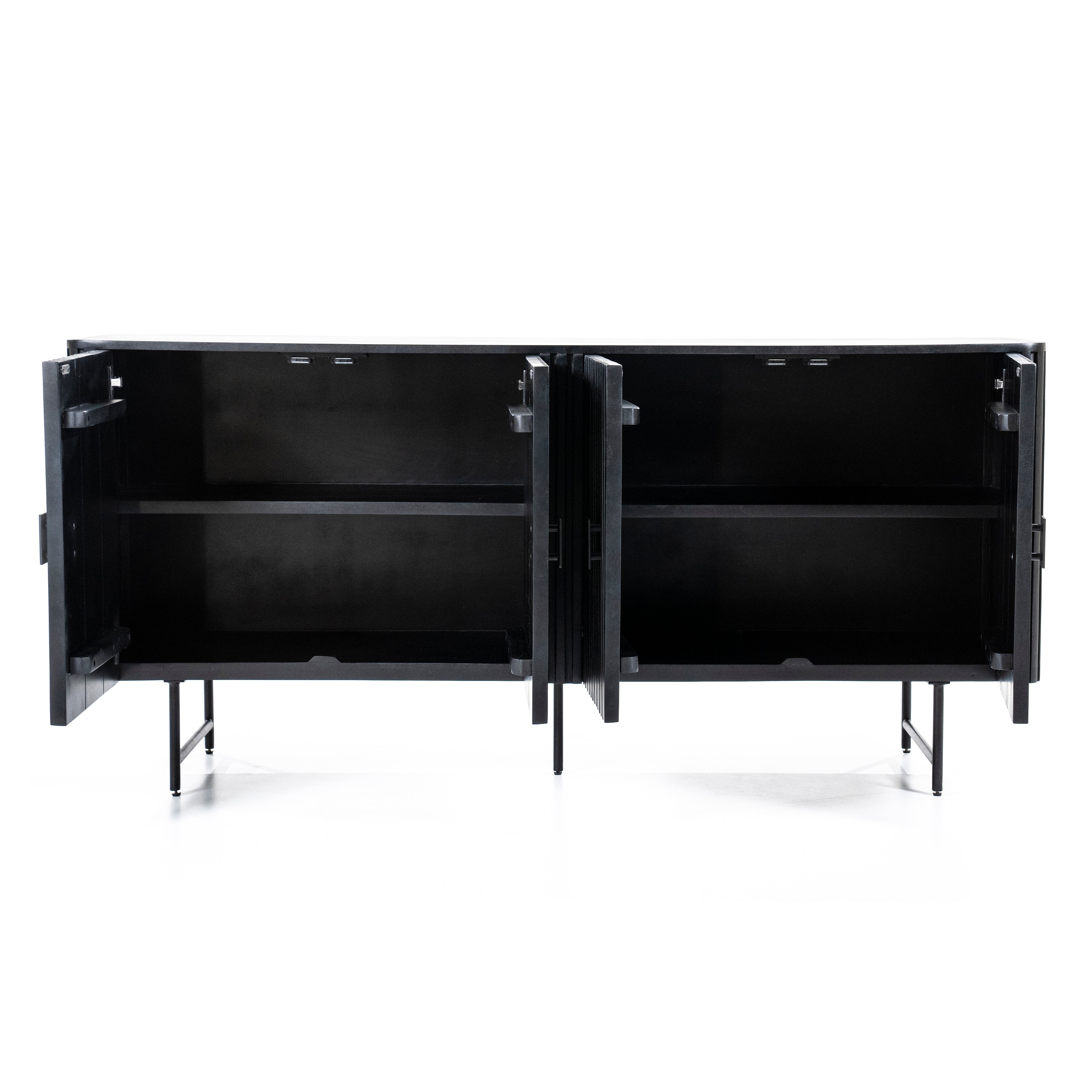 REMI chest of drawers black mango wood