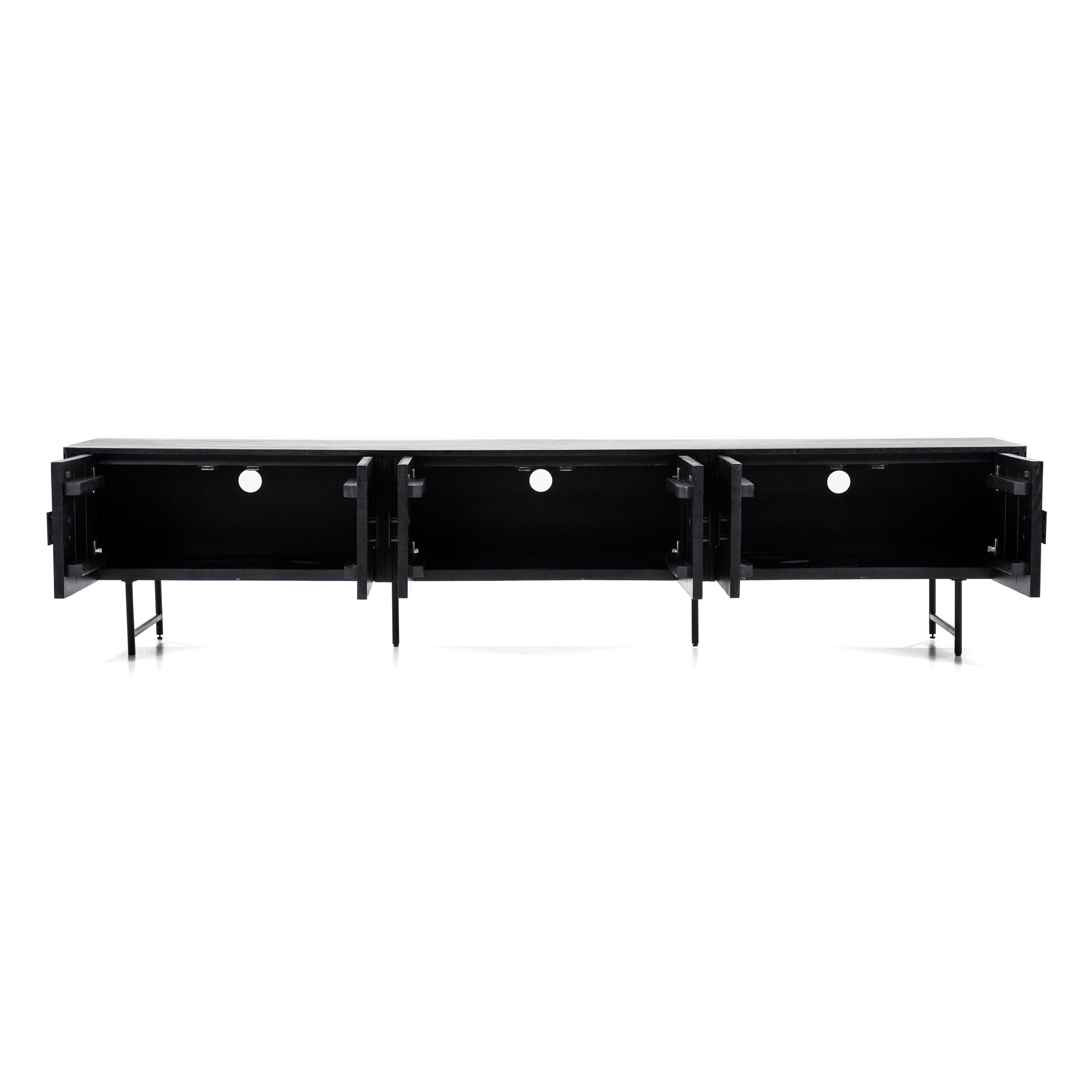 REMI TV cabinet black mango wood