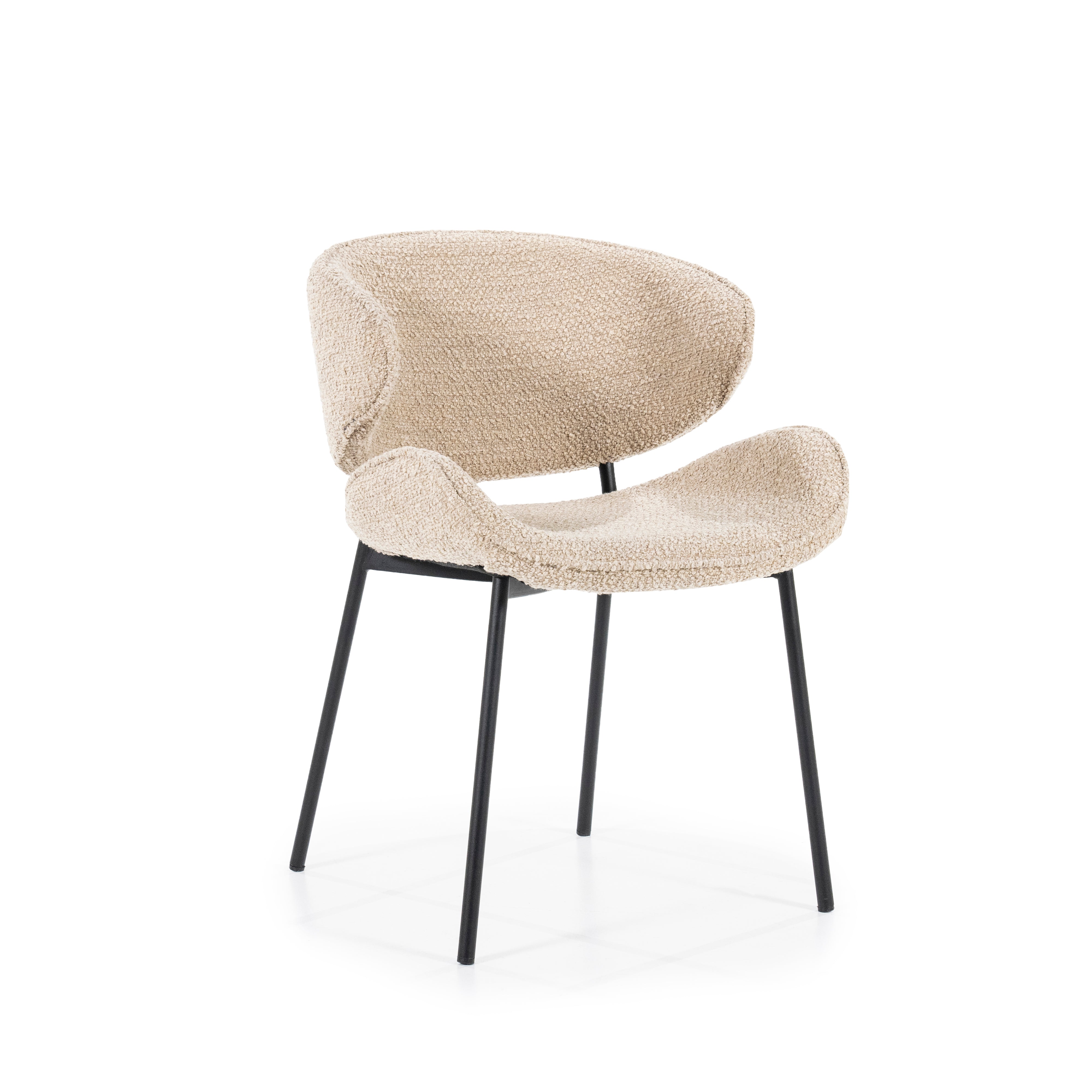 TESS Chair in Sand with Black Base