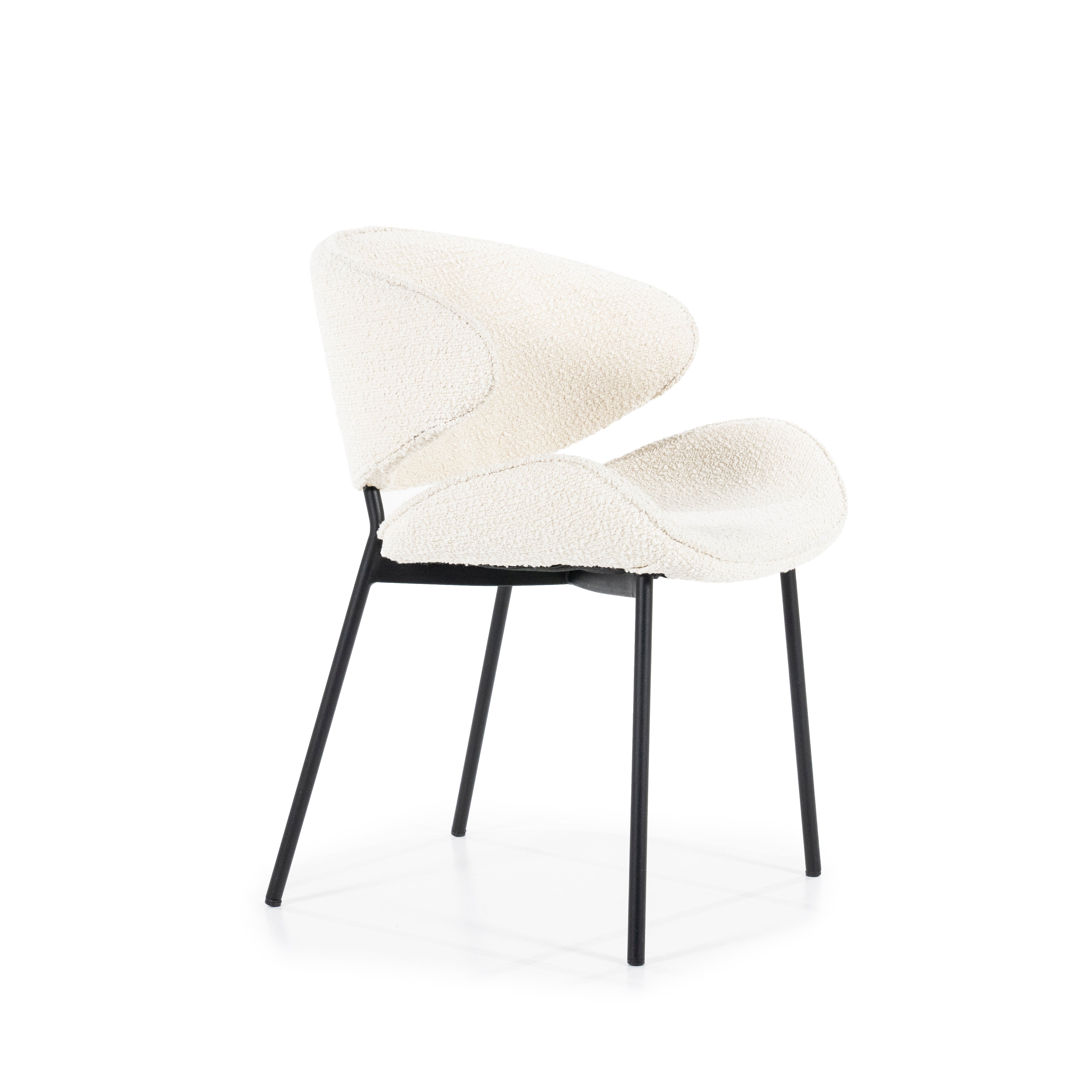 TESS Chair Cream with Black Base
