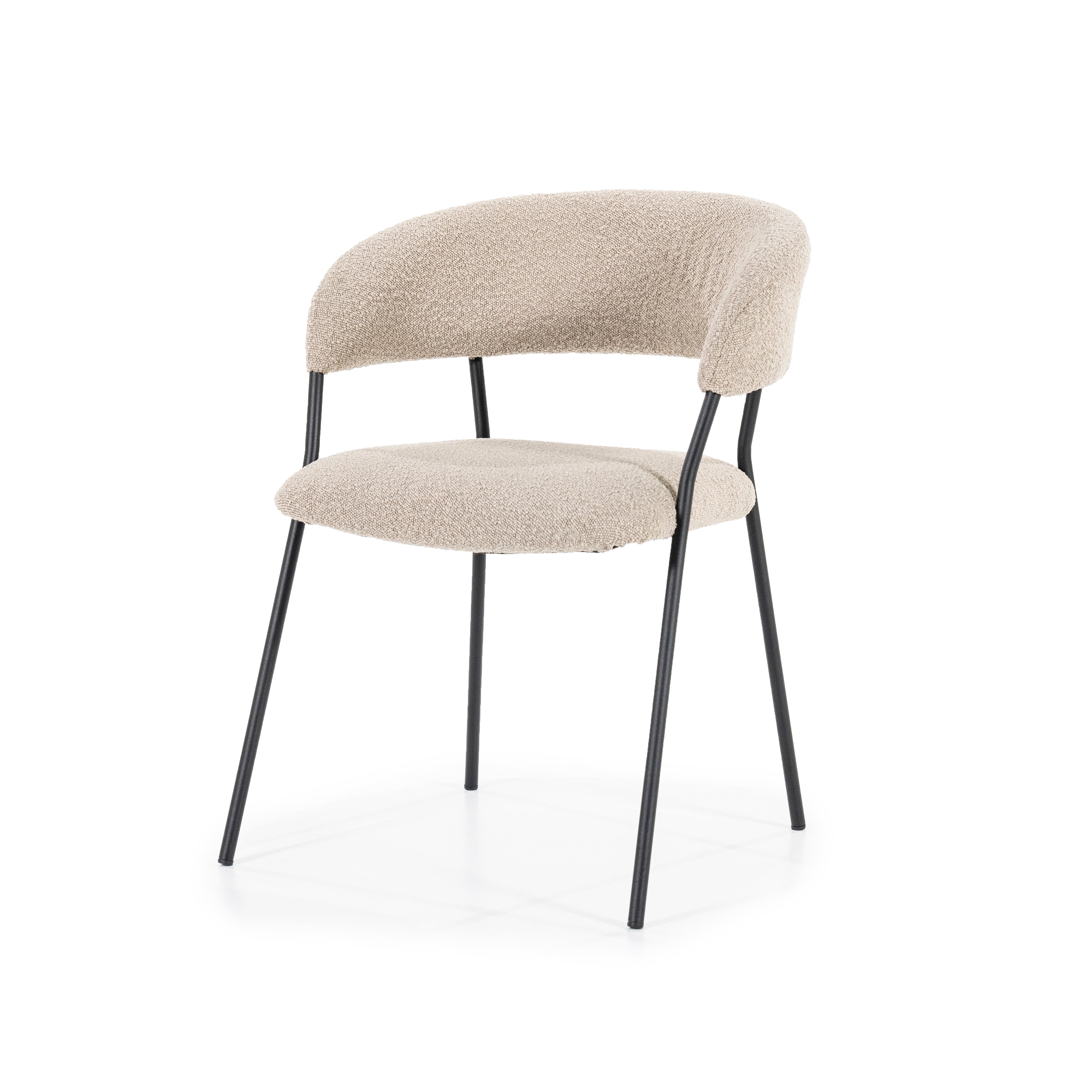 LUKA Chair Beige with Black Base