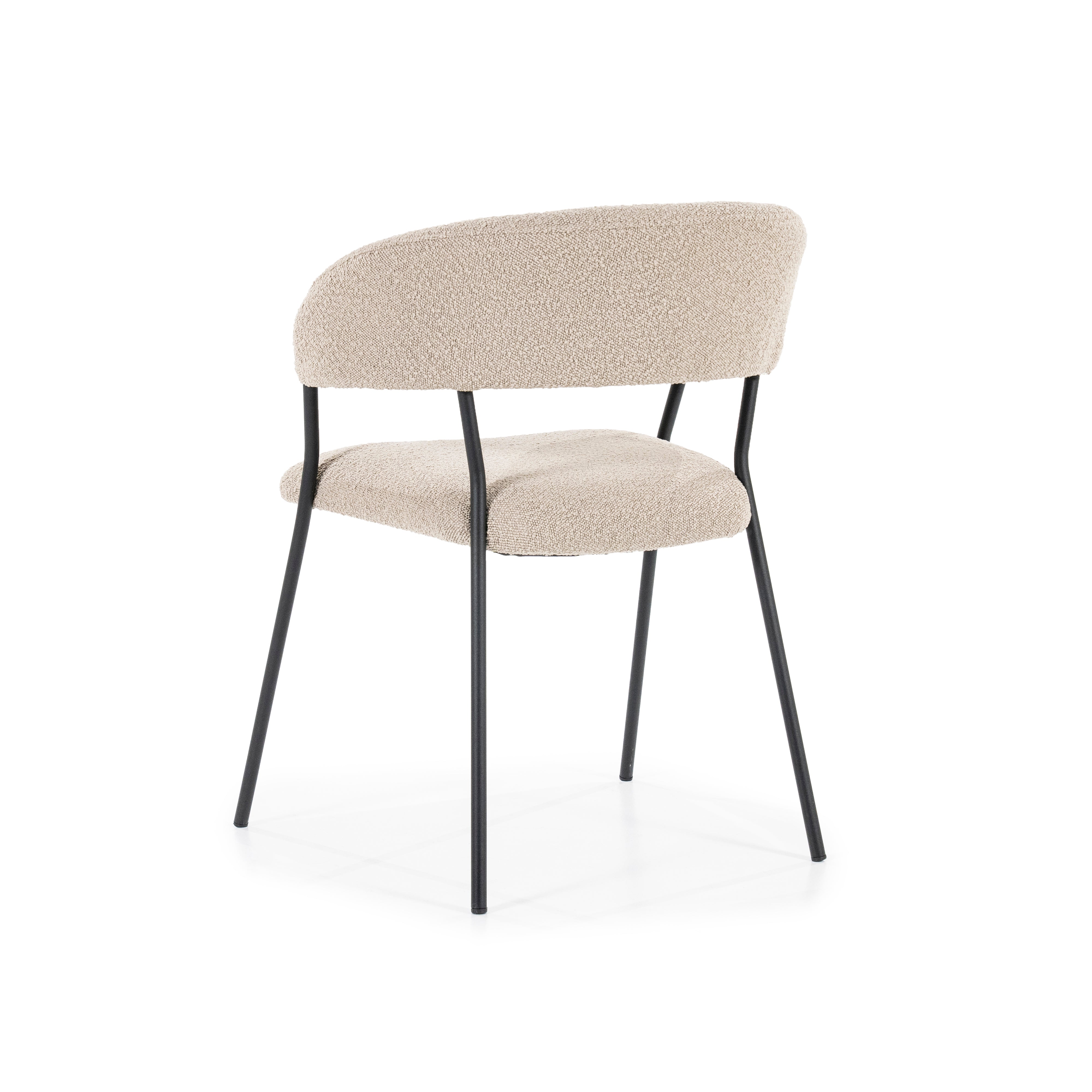 LUKA Chair Beige with Black Base